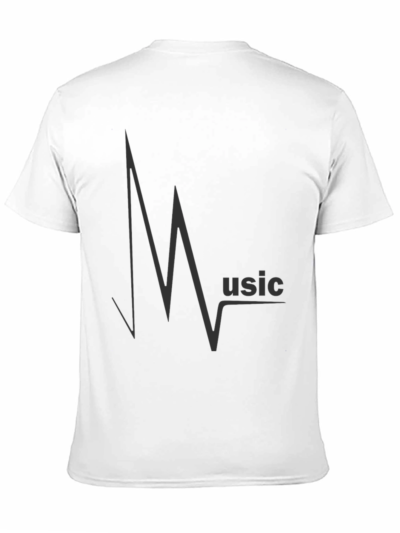 Music Heartbeat Graphic Black T-Shirt