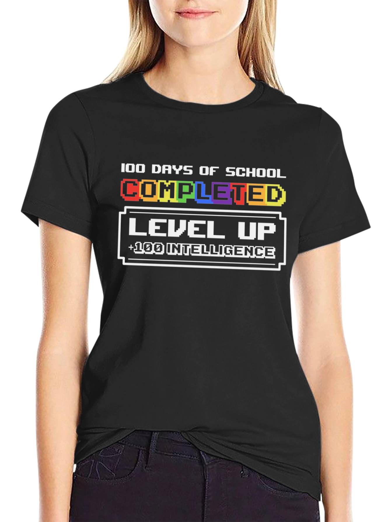 100 Days of School Completed Level Up T-Shirt