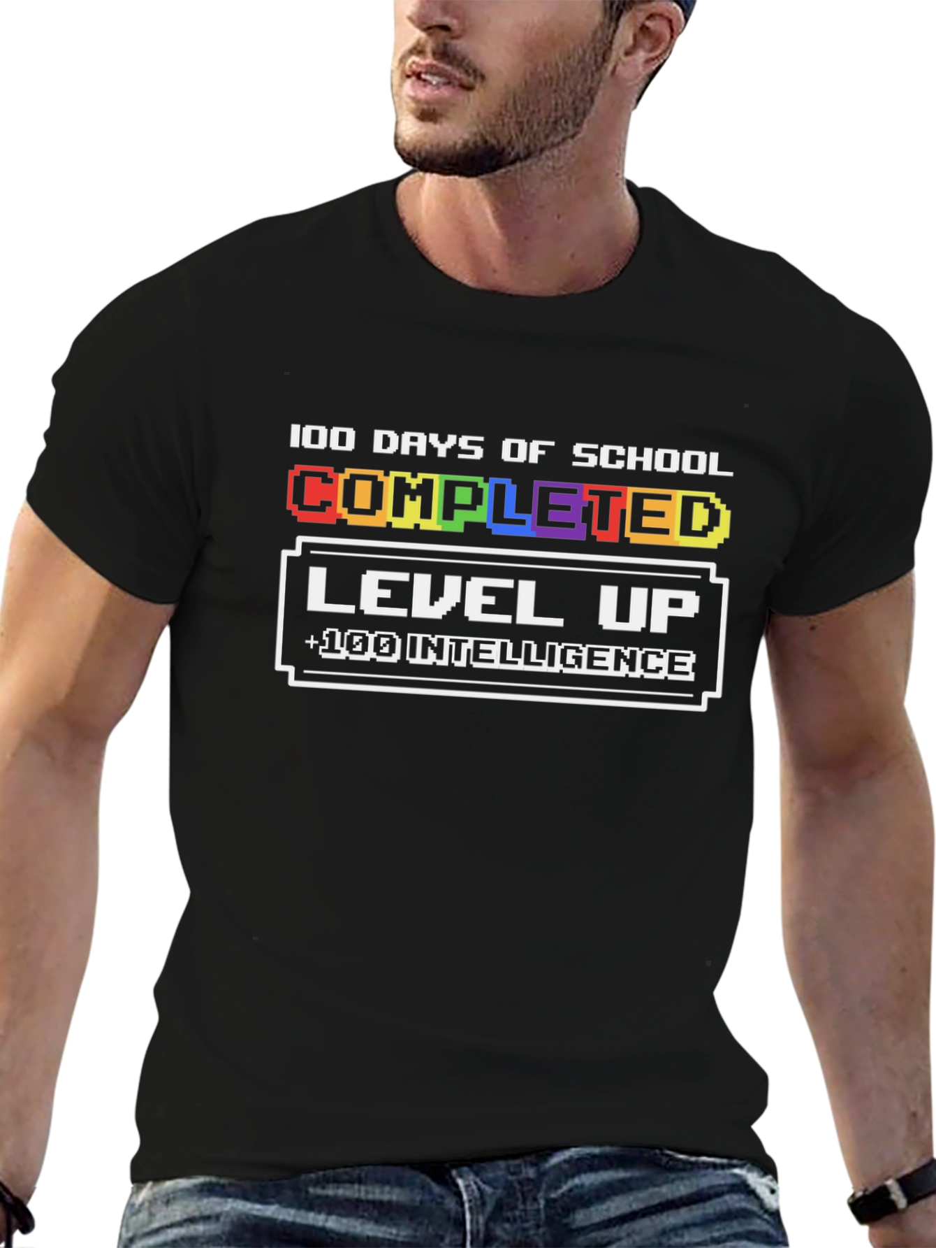 100 Days of School Completed Level Up T-Shirt