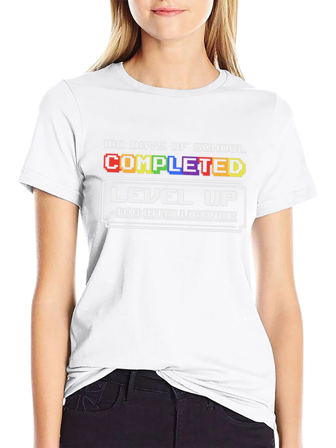 100 Days of School Completed Level Up T-Shirt