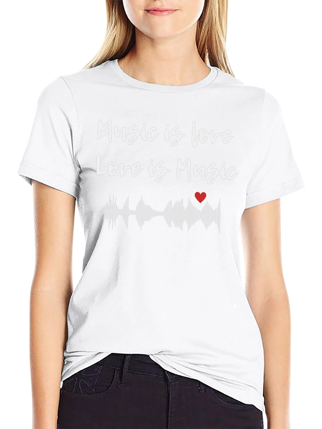 Music is Love Graphic Tee - Soft Cotton Blend