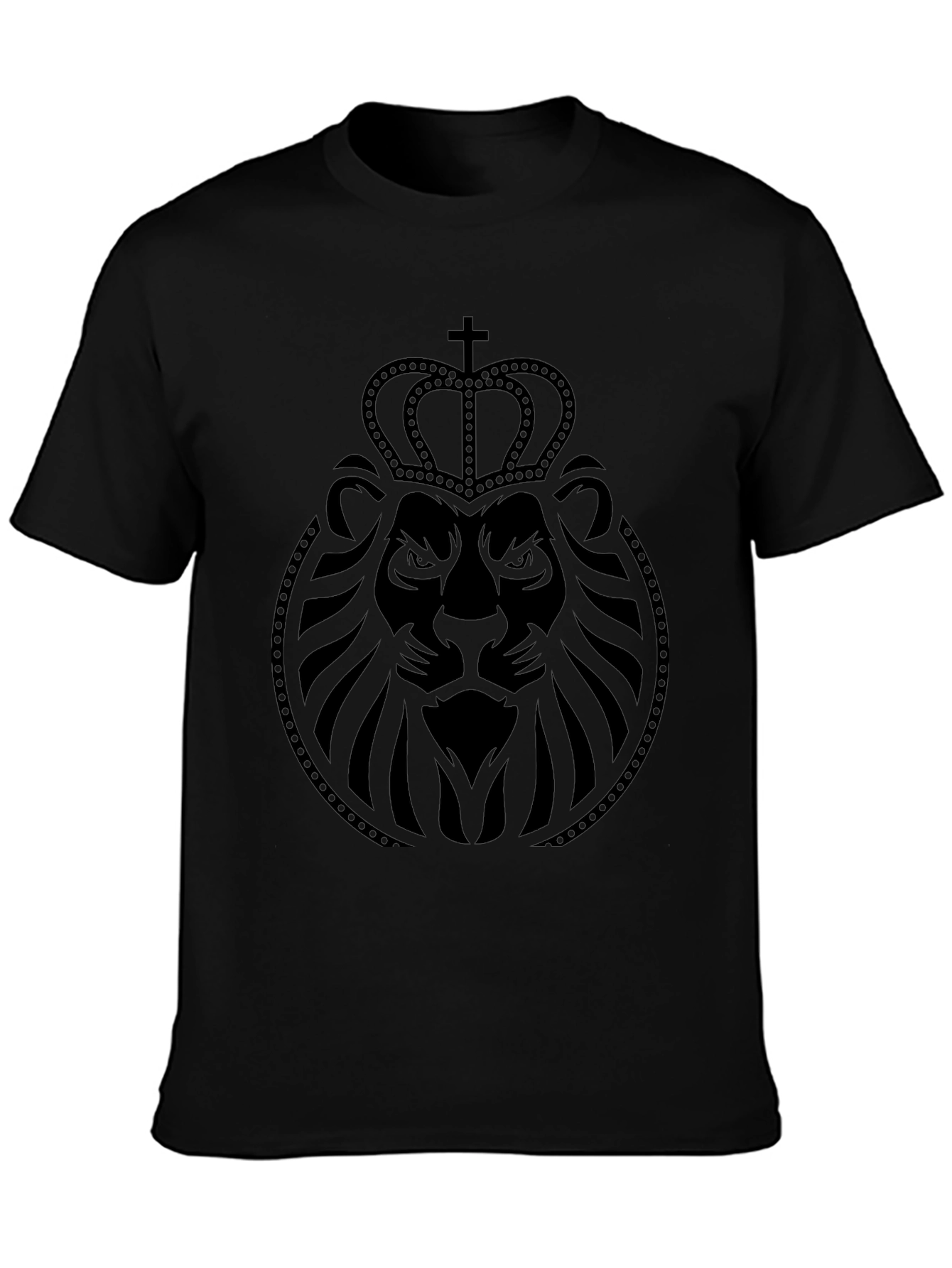 Lion Crown Graphic Tee - Black