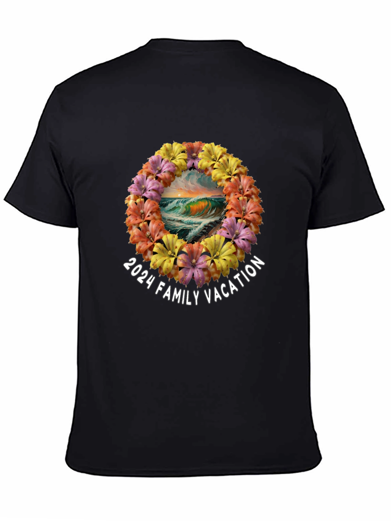 2024 Family Vacation Wave Flower T-Shirt