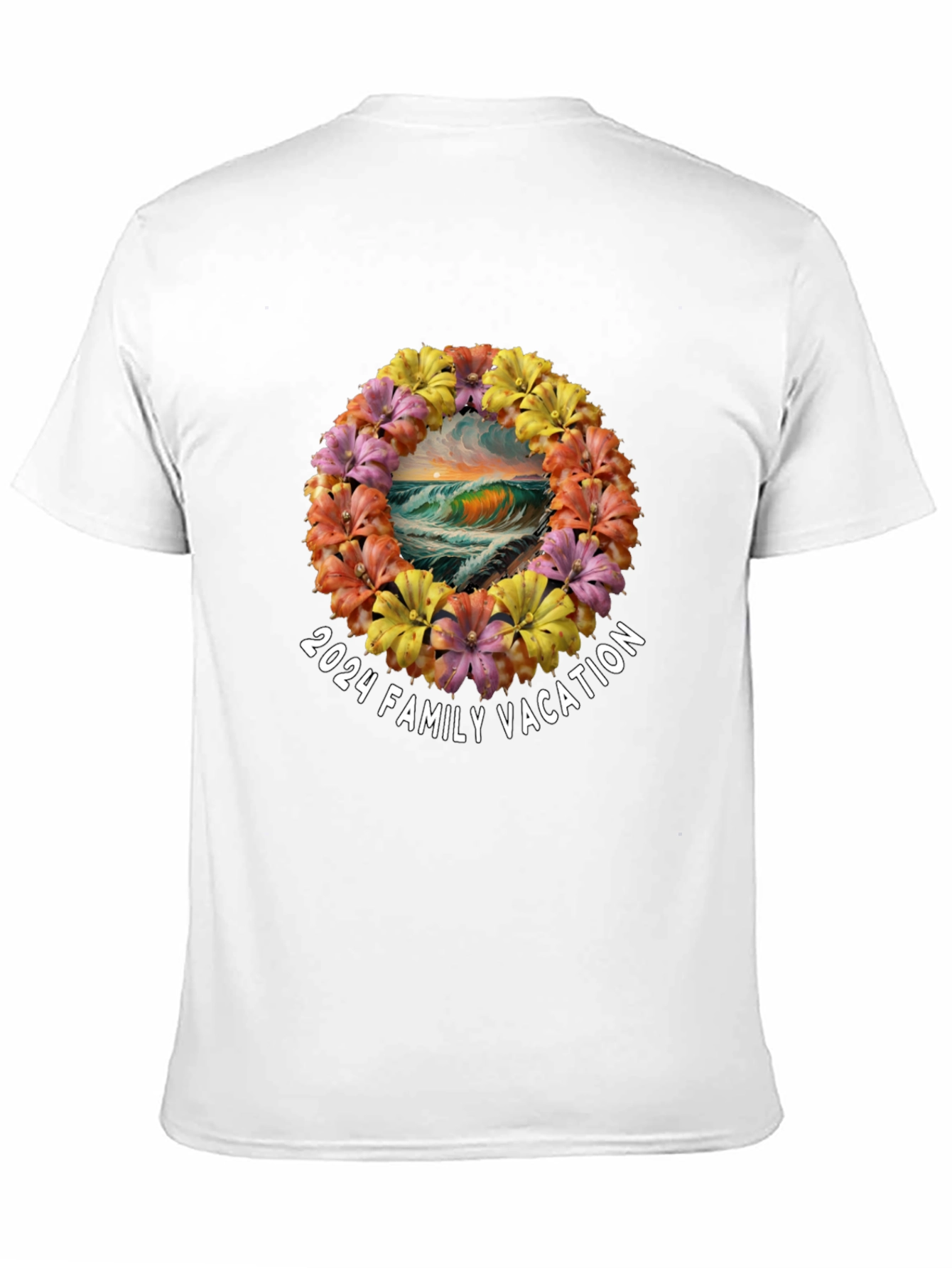 2024 Family Vacation Wave Flower T-Shirt