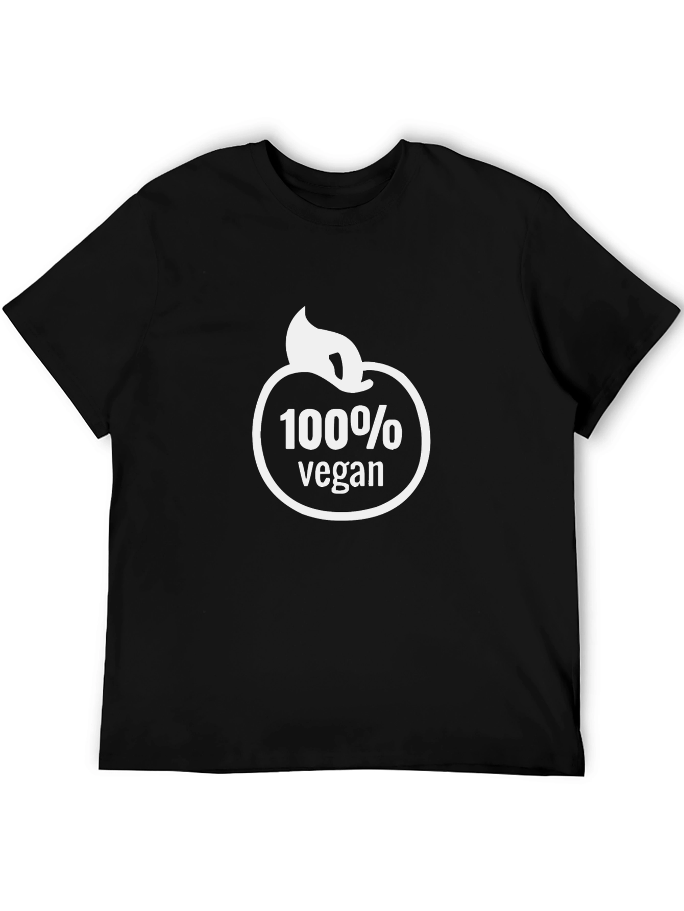 100% Vegan Graphic Tee - Black