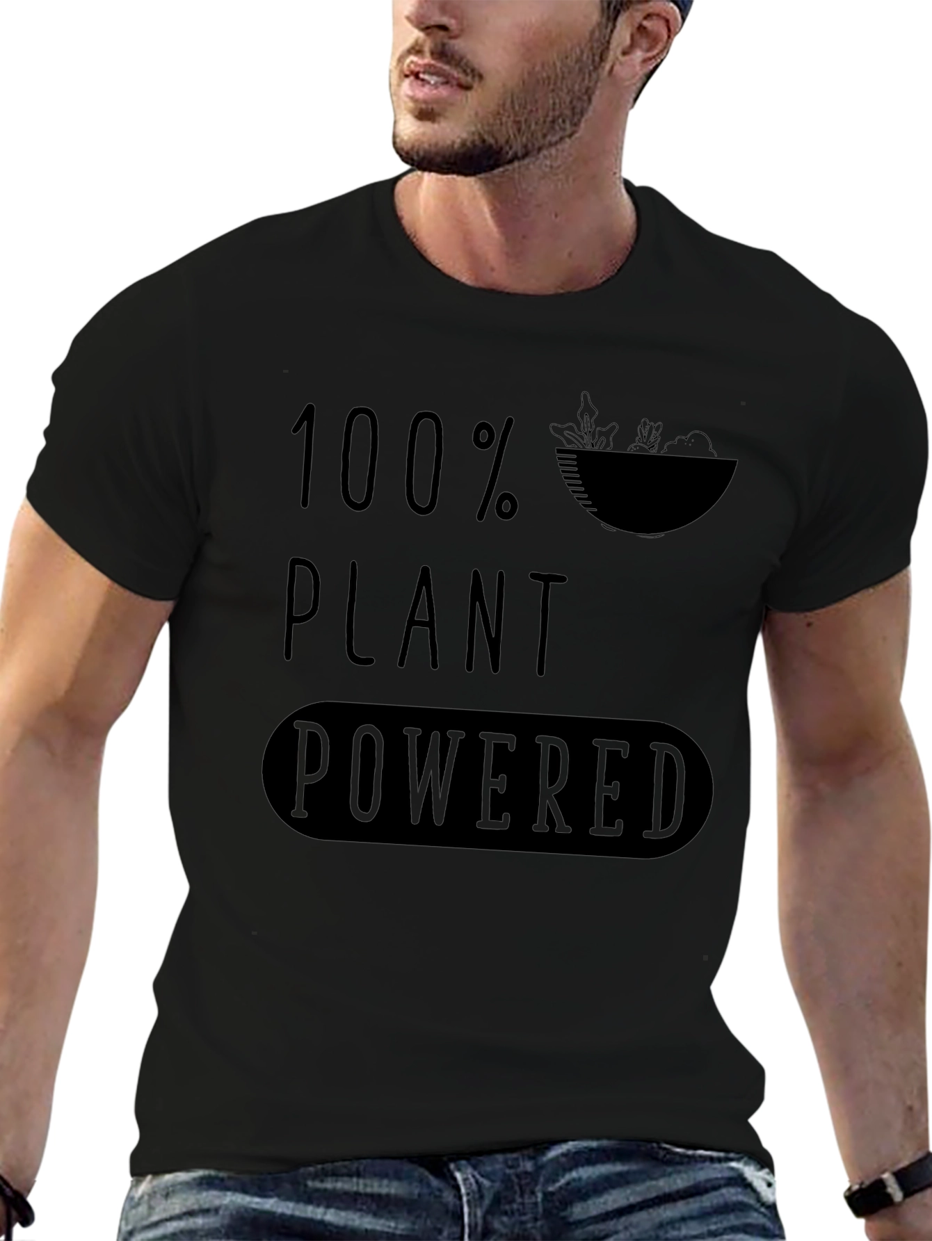 100% Plant Powered Graphic Tee - Vegan Lifestyle