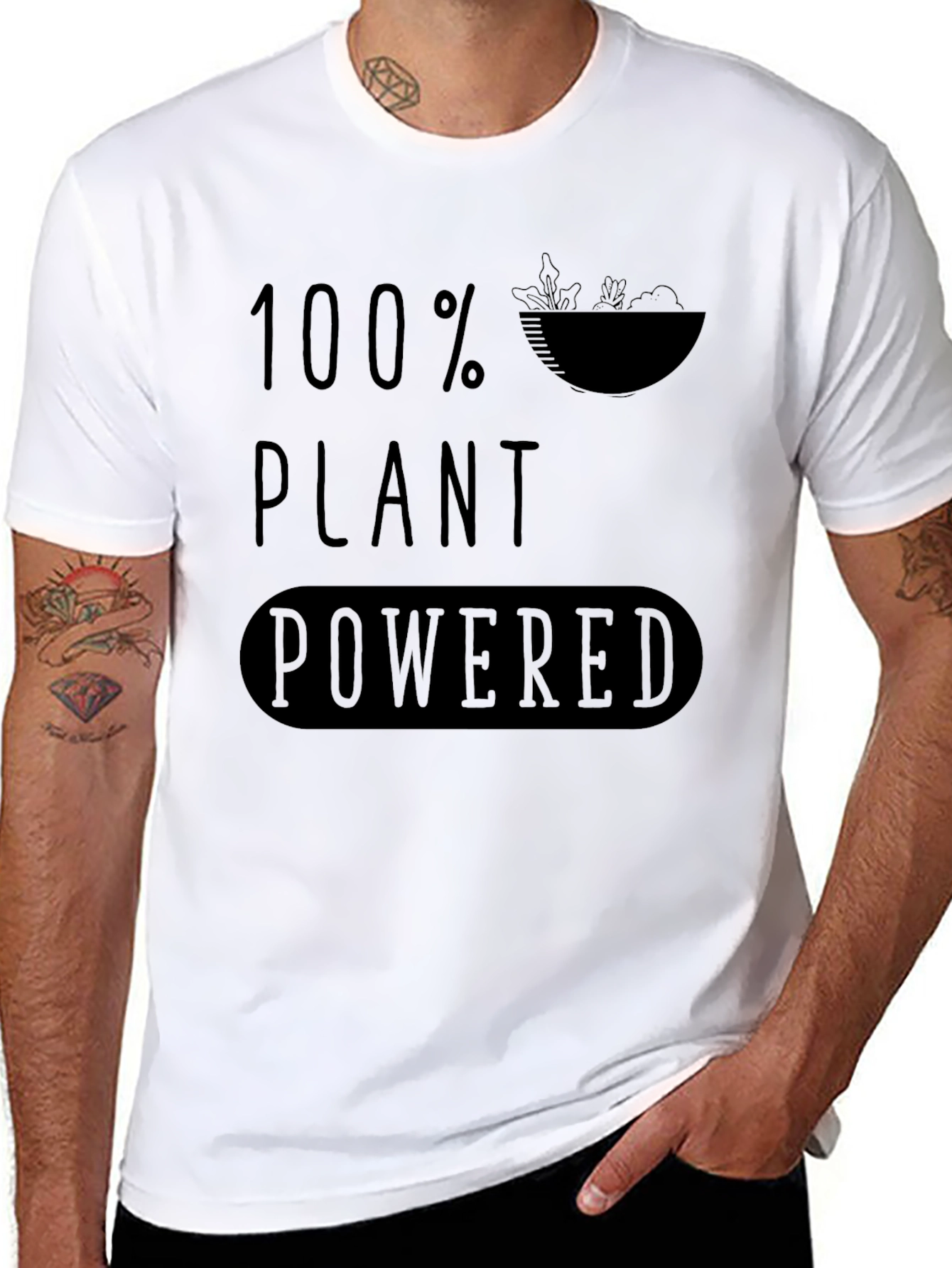 100% Plant Powered Graphic Tee - Vegan Lifestyle
