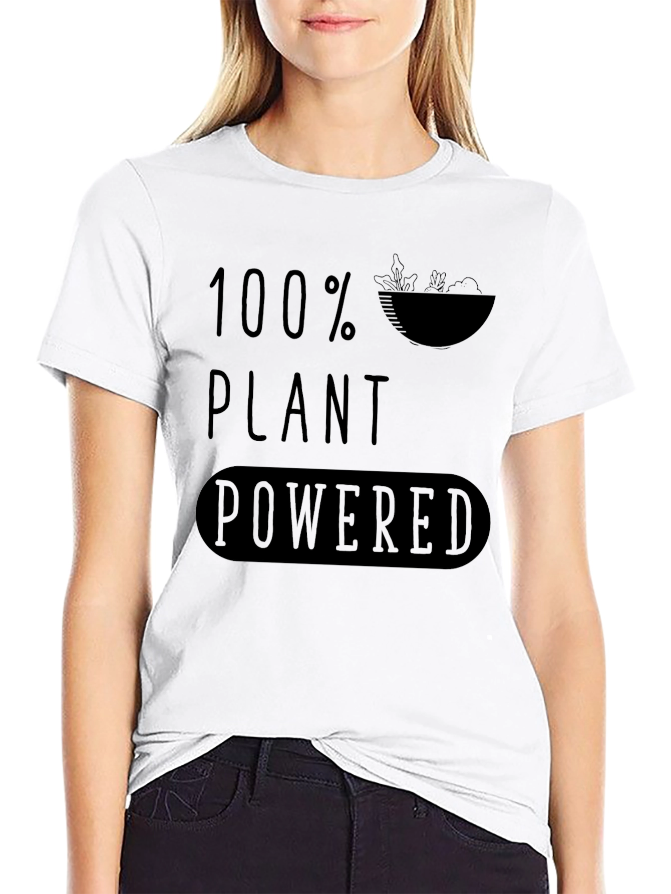 100% Plant Powered Graphic Tee - Vegan Lifestyle