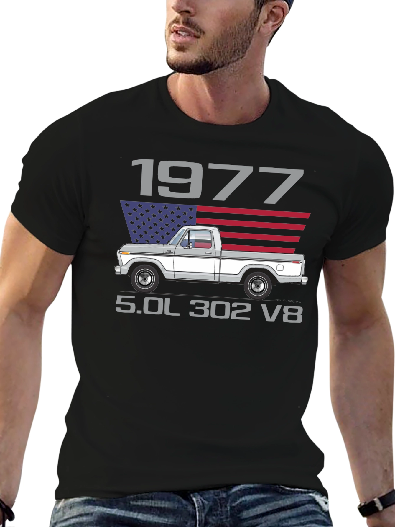 1977 Ford Truck T-Shirt 5.0L 302 V8