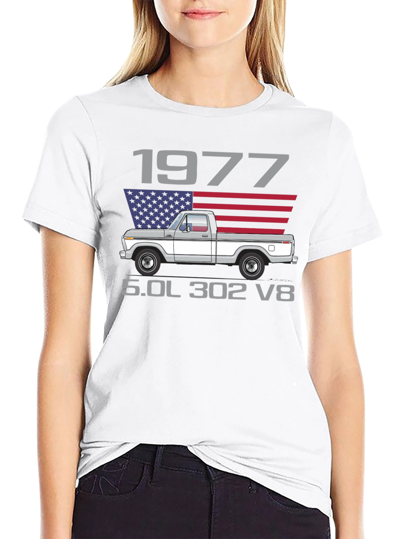 1977 Ford Truck T-Shirt 5.0L 302 V8