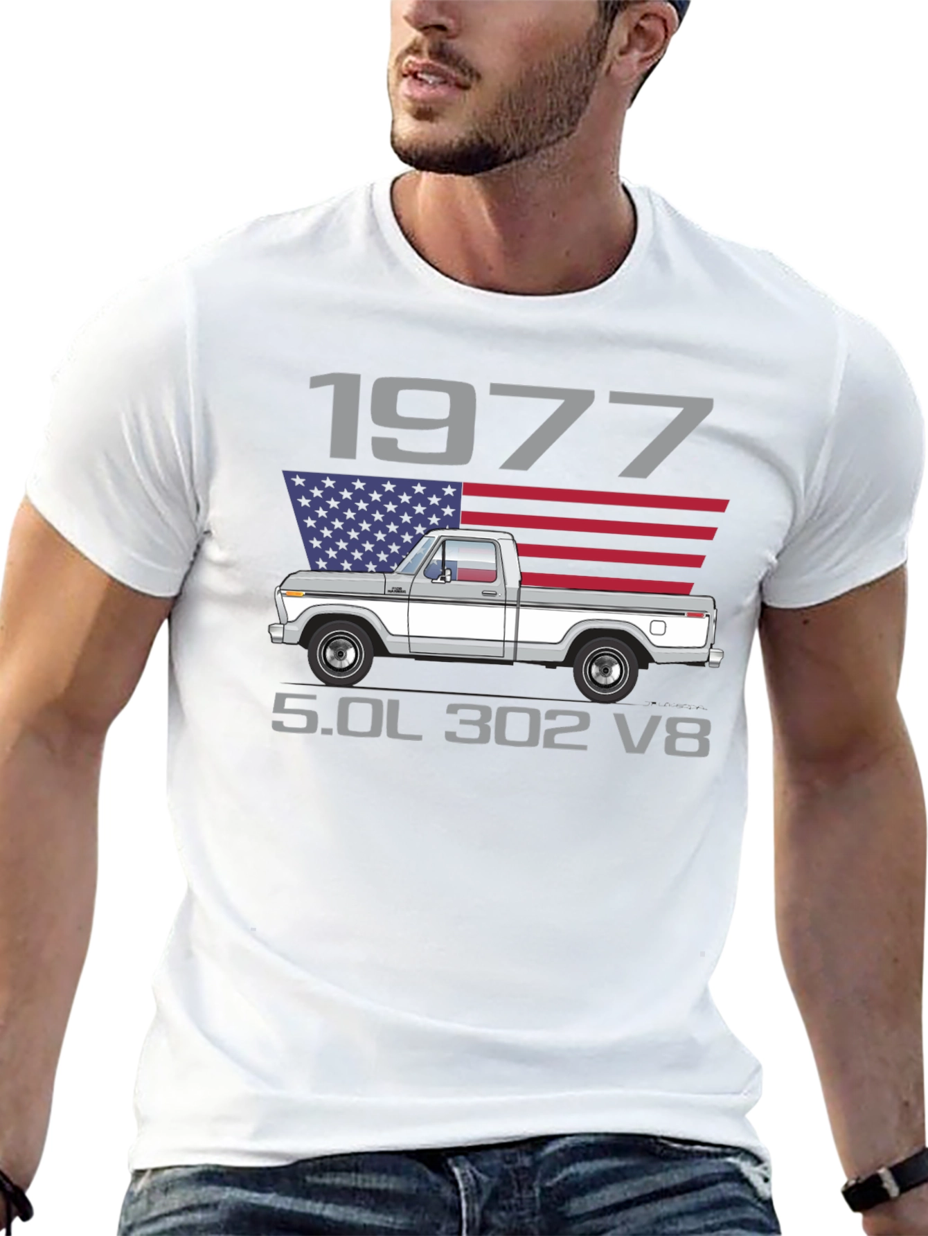 1977 Ford Truck T-Shirt 5.0L 302 V8
