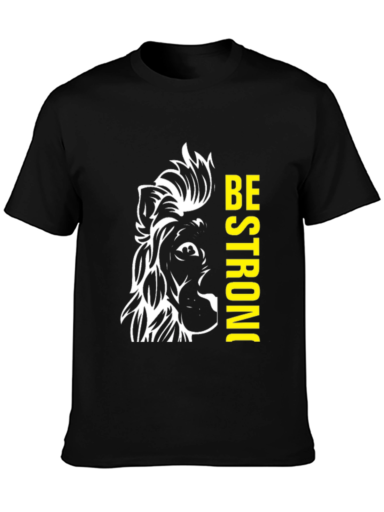 Lion Be Strong Black Graphic Tee