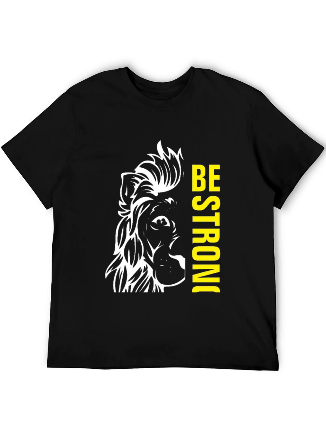 Lion Be Strong Black Graphic Tee