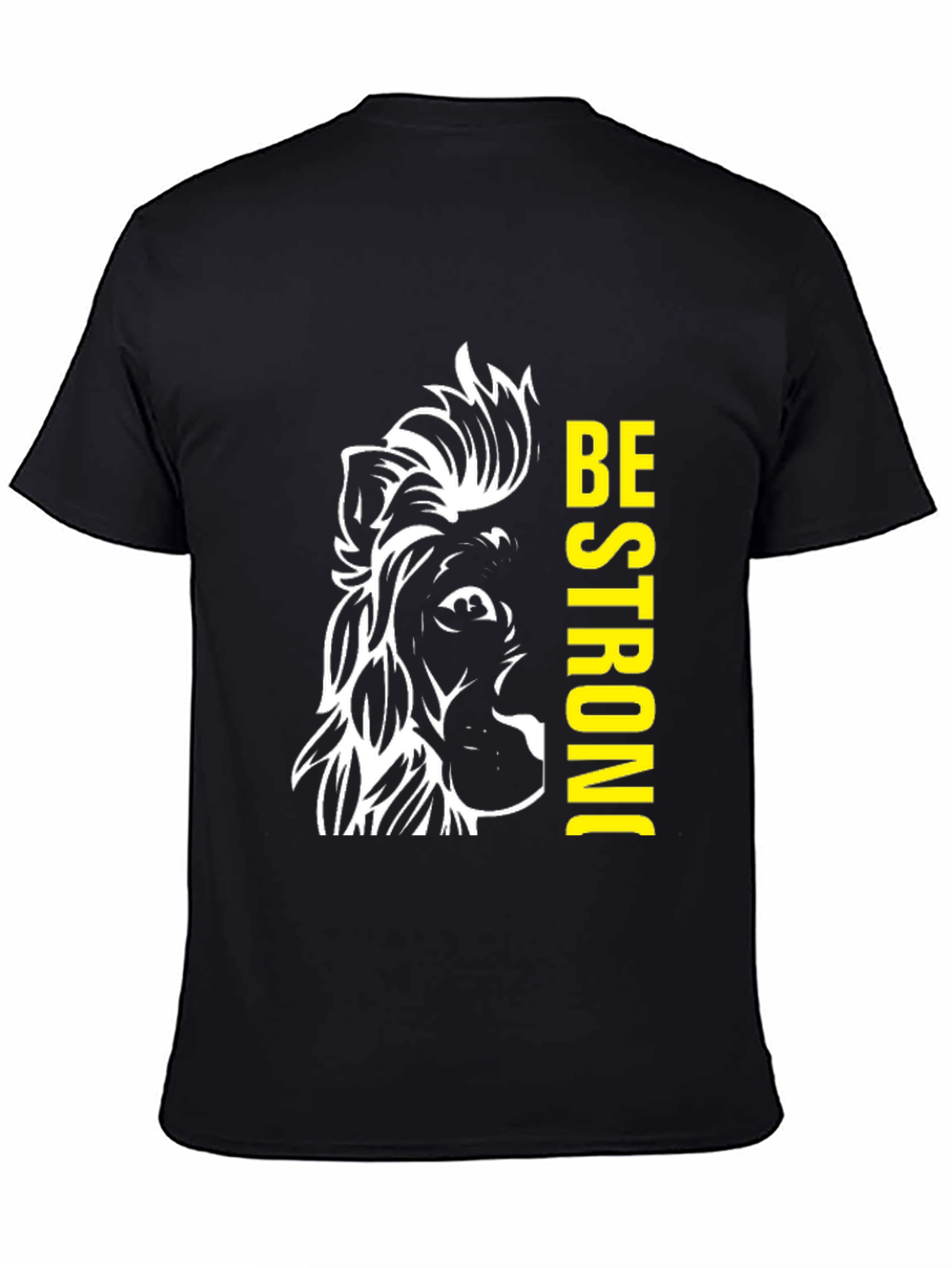 Lion Be Strong Black Graphic Tee