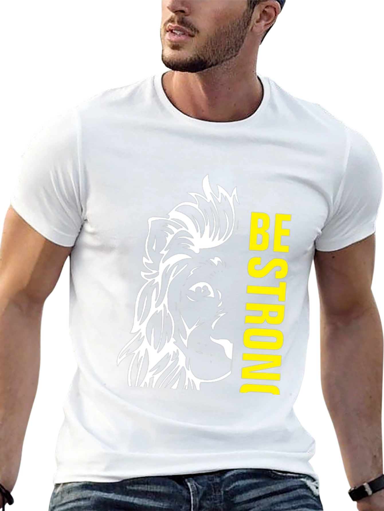 Lion Be Strong Black Graphic Tee