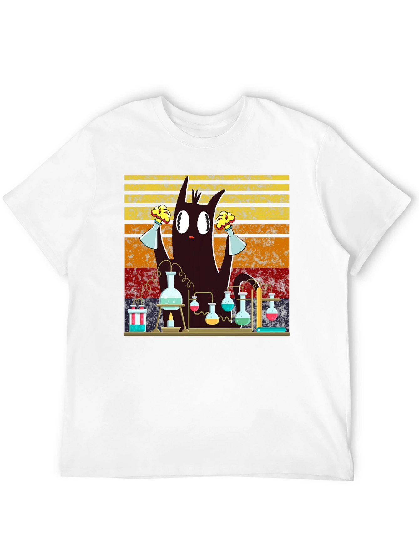 Mad Scientist Cat T-Shirt - Science Experiment