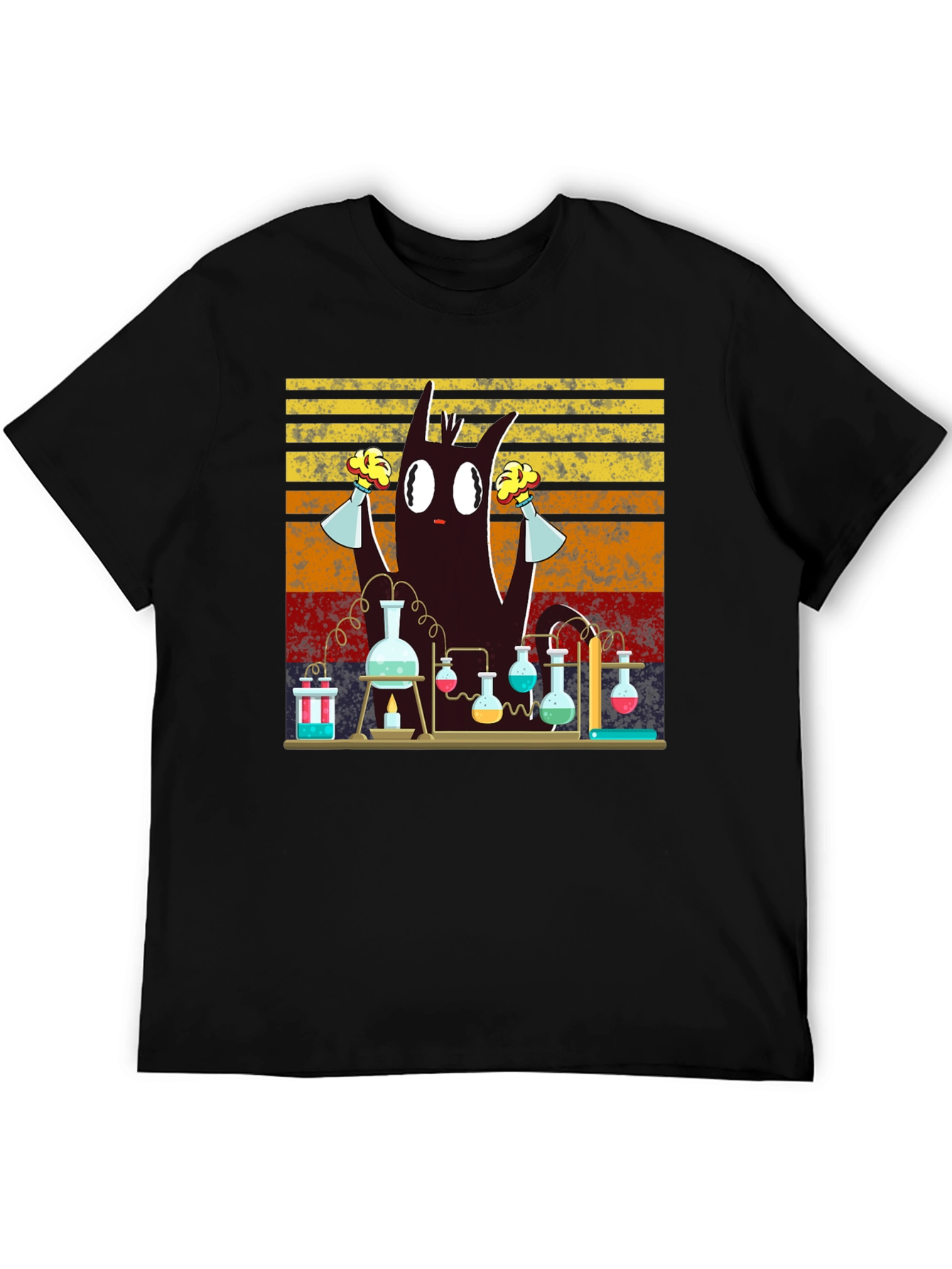 Mad Scientist Cat T-Shirt - Science Experiment