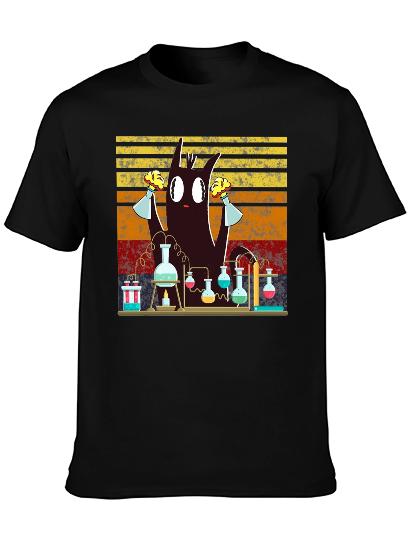 Mad Scientist Cat T-Shirt - Science Experiment