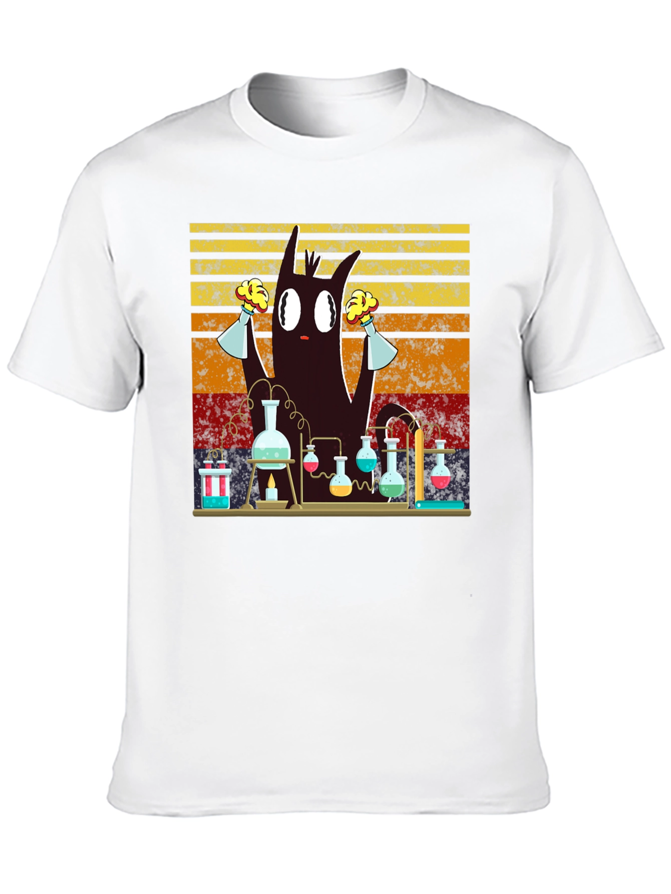 Mad Scientist Cat T-Shirt - Science Experiment
