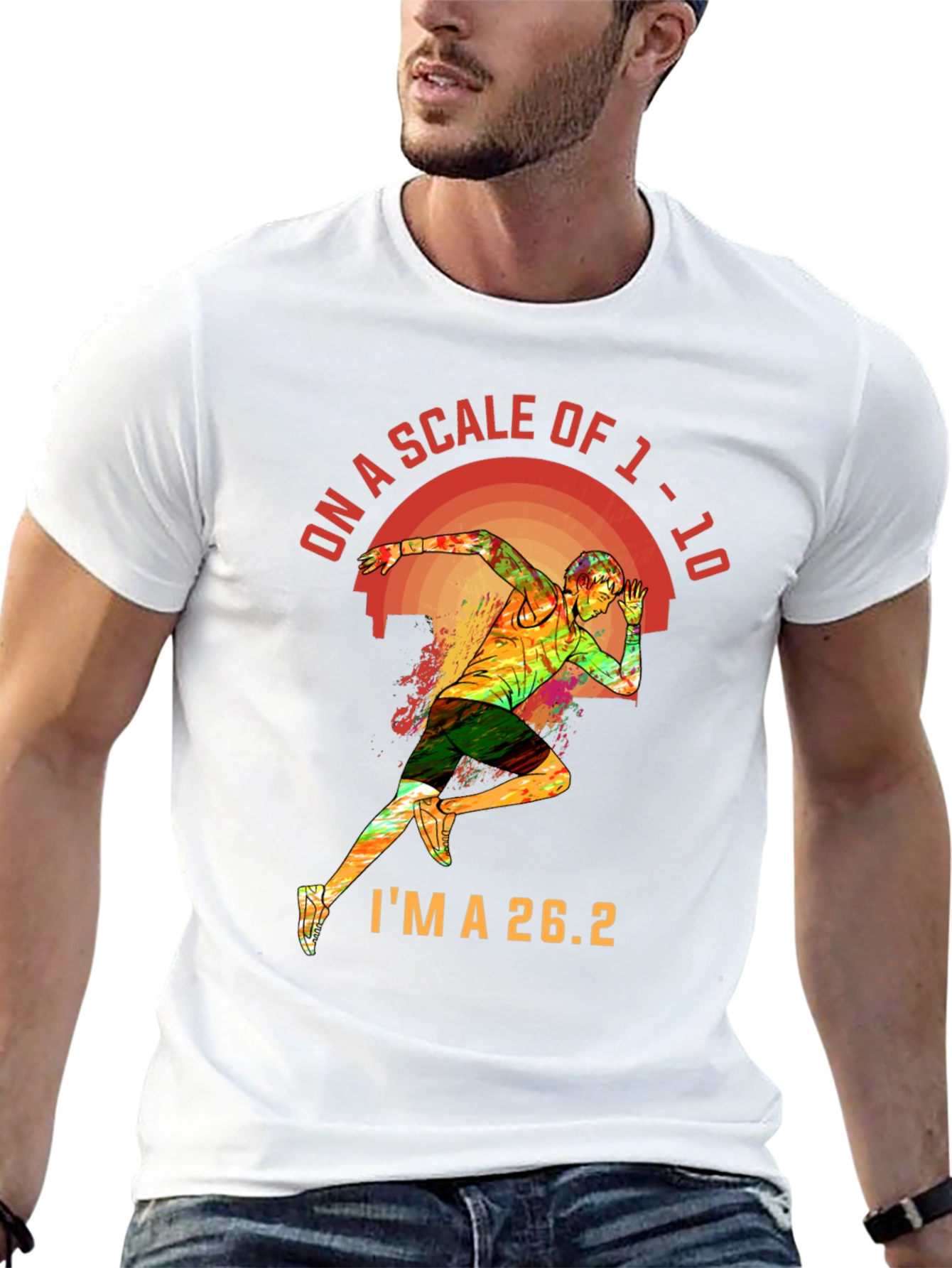 26.2 Marathon Runner Graphic Tee - Scale of 1-10