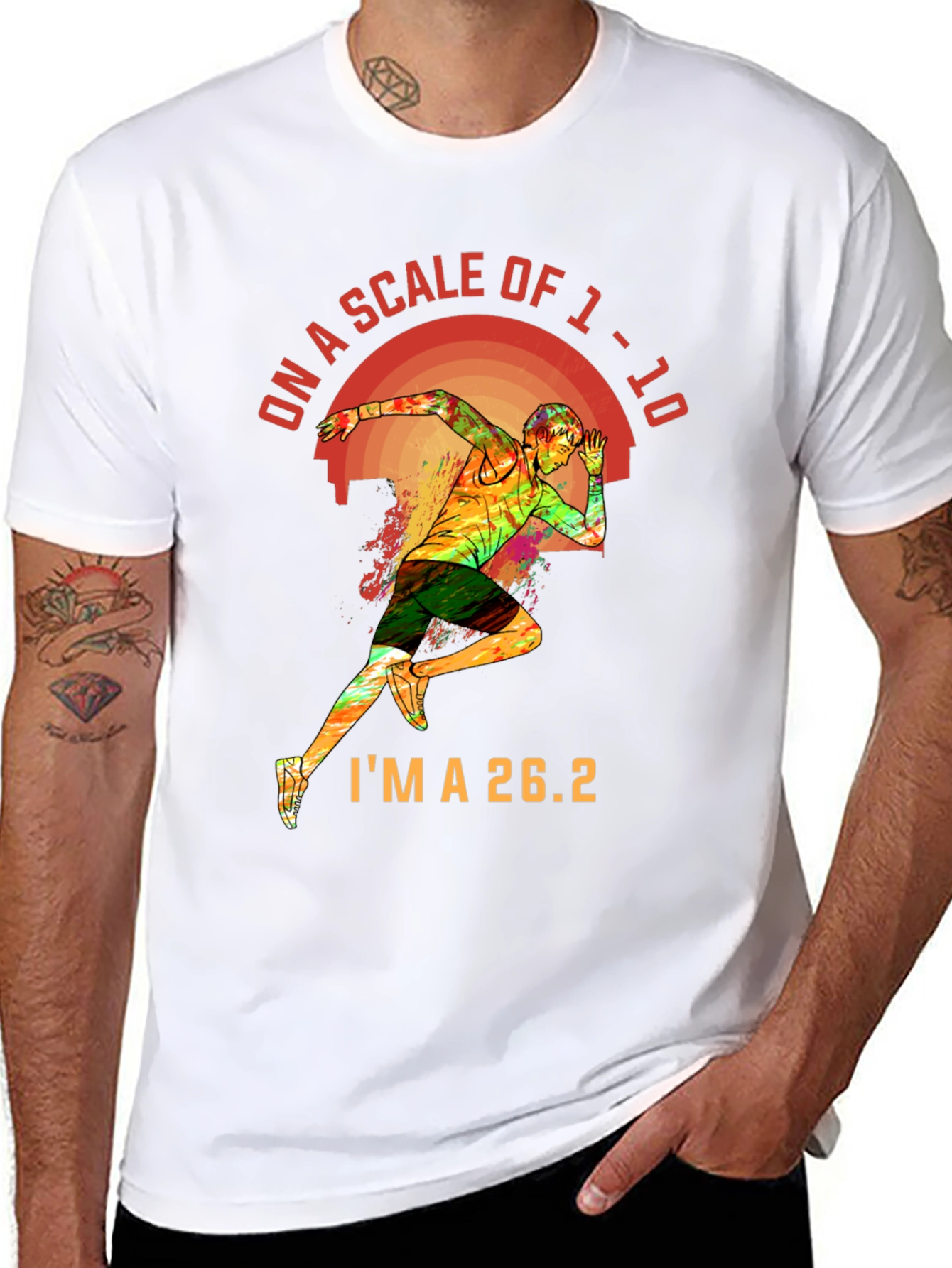 26.2 Marathon Runner Graphic Tee - Scale of 1-10