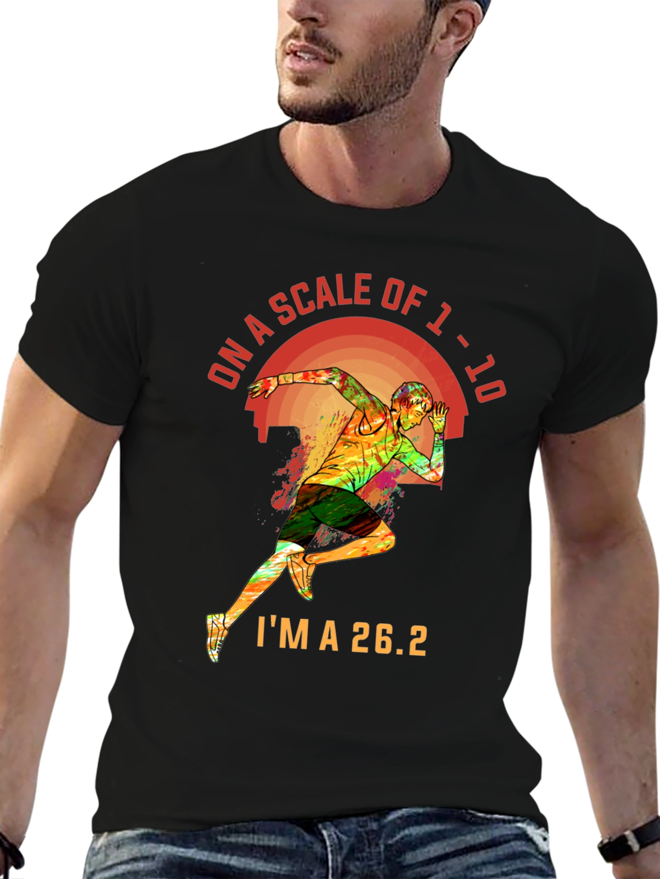 26.2 Marathon Runner Graphic Tee - Scale of 1-10