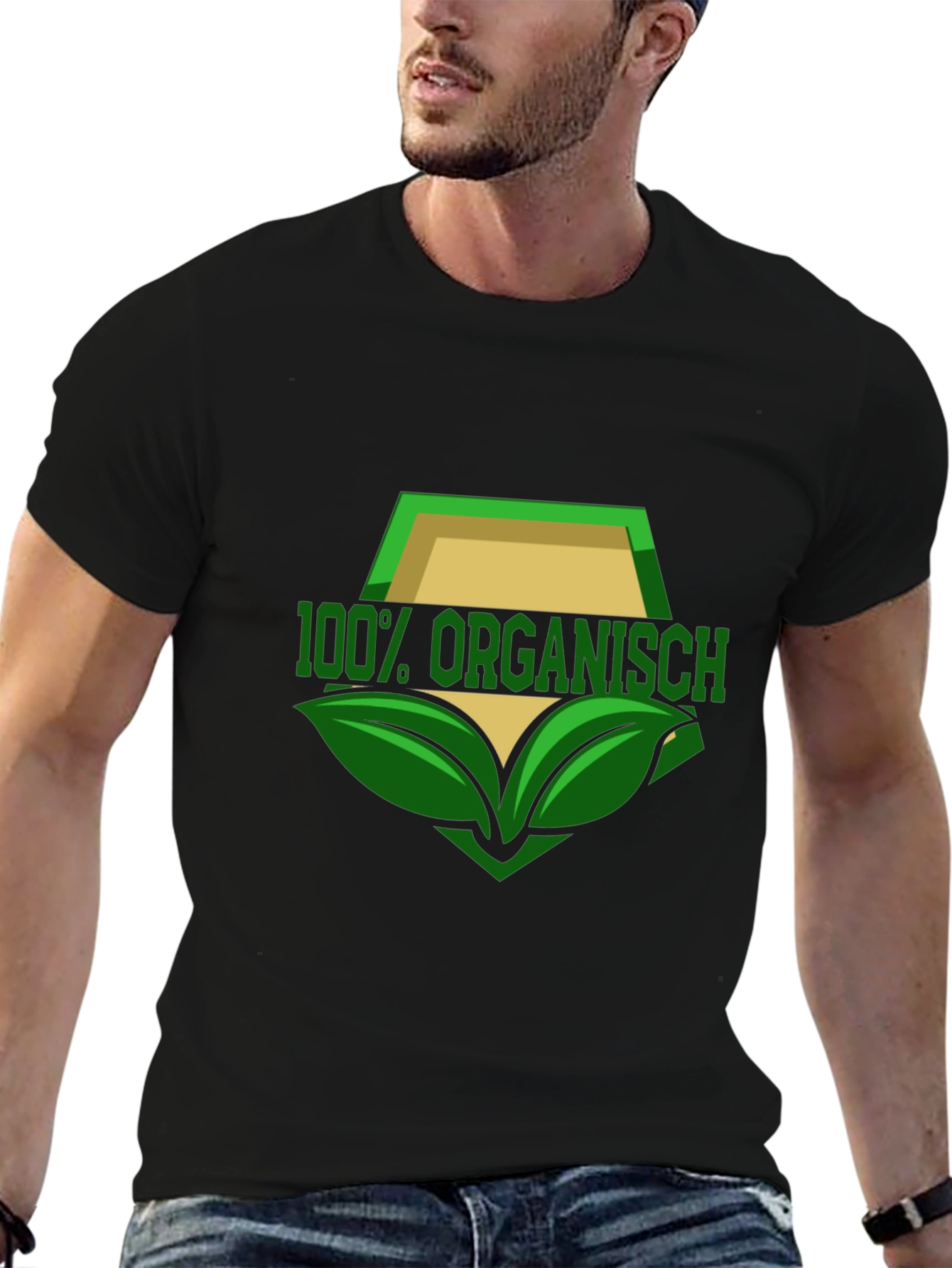 100% Organisch T-Shirt - Black Organic Design