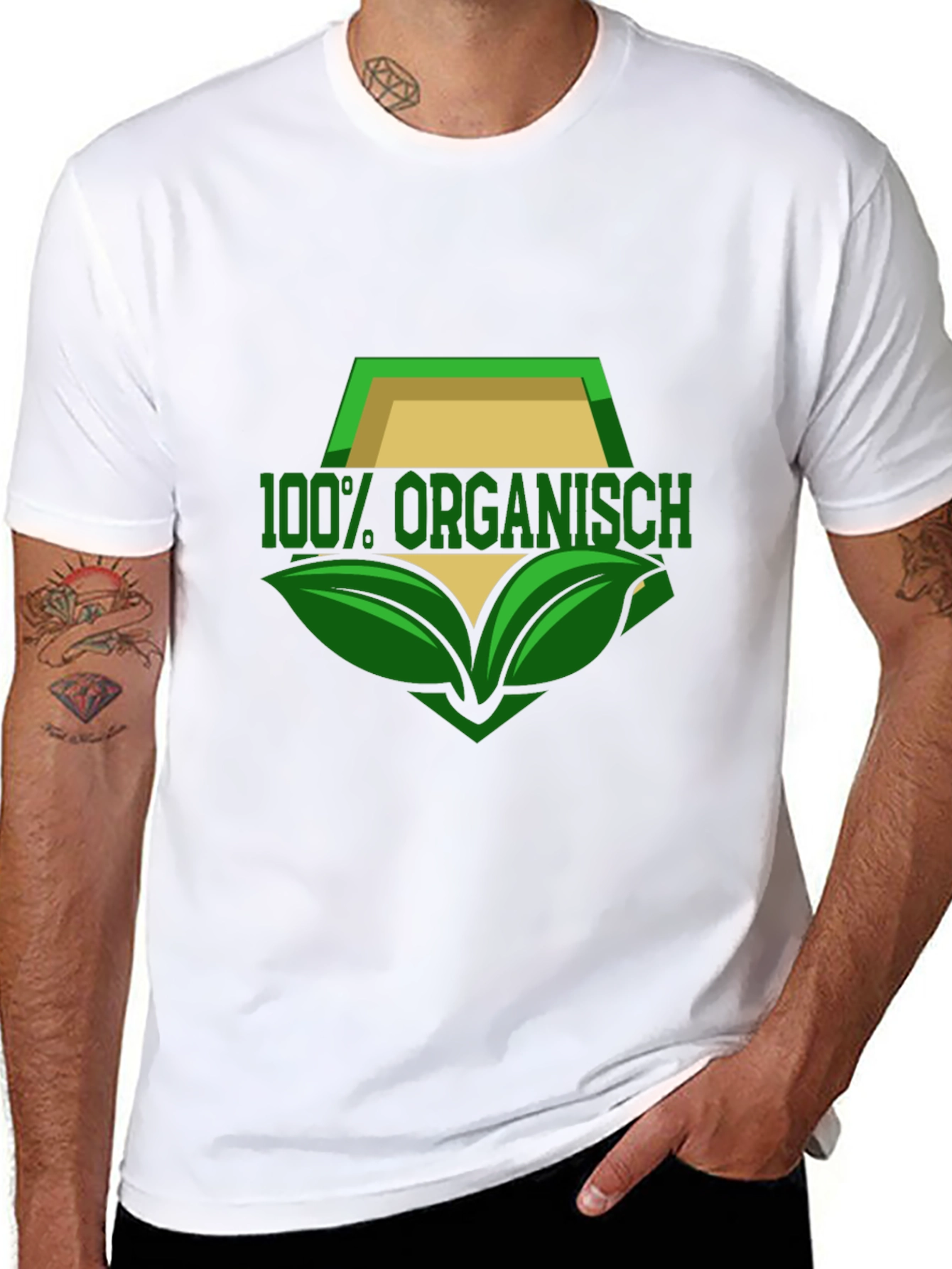 100% Organisch T-Shirt - Black Organic Design