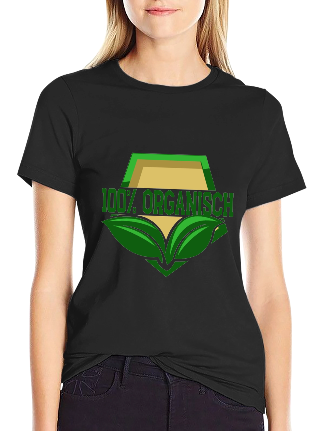 100% Organisch T-Shirt - Black Organic Design