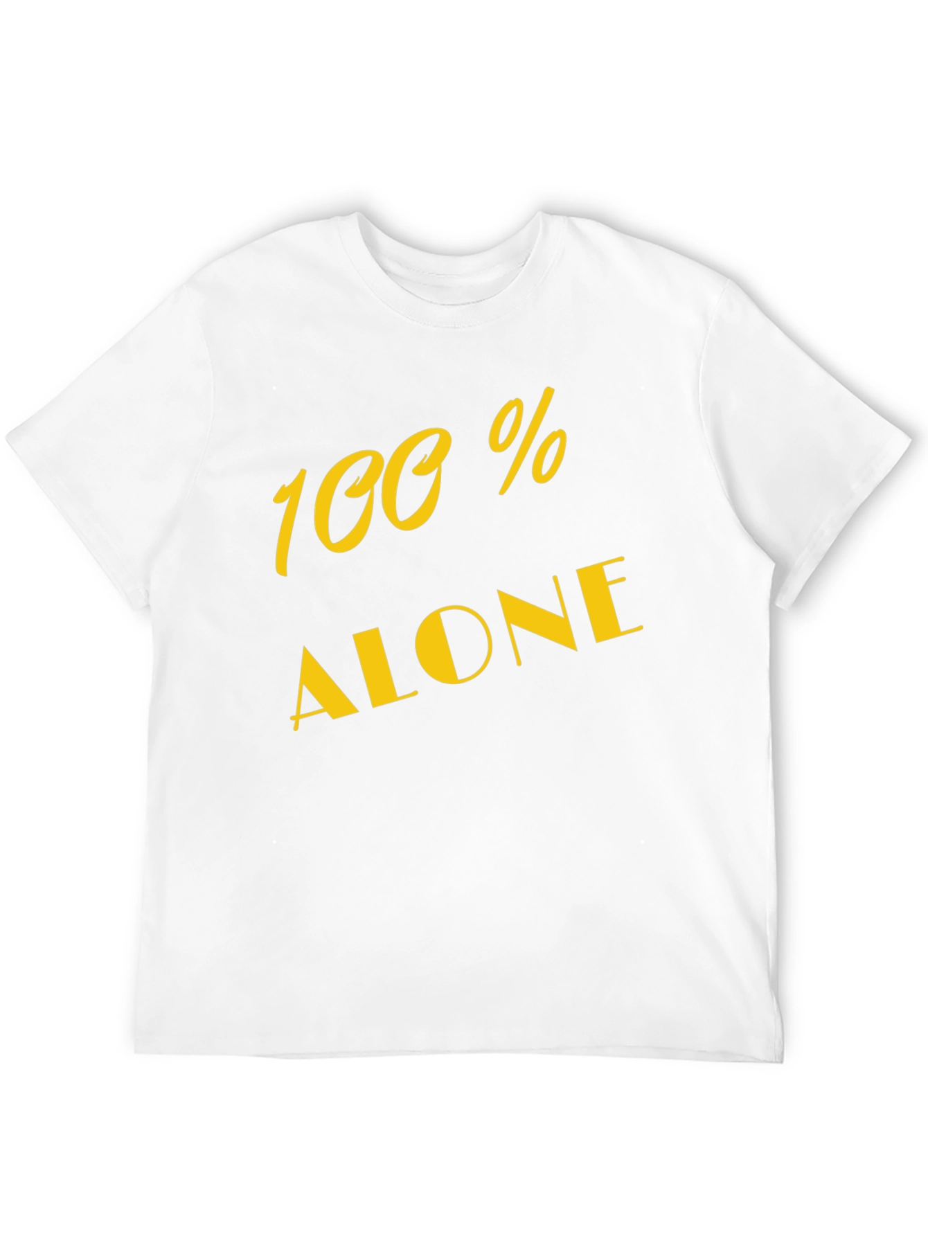 100% Alone Black Graphic Tee