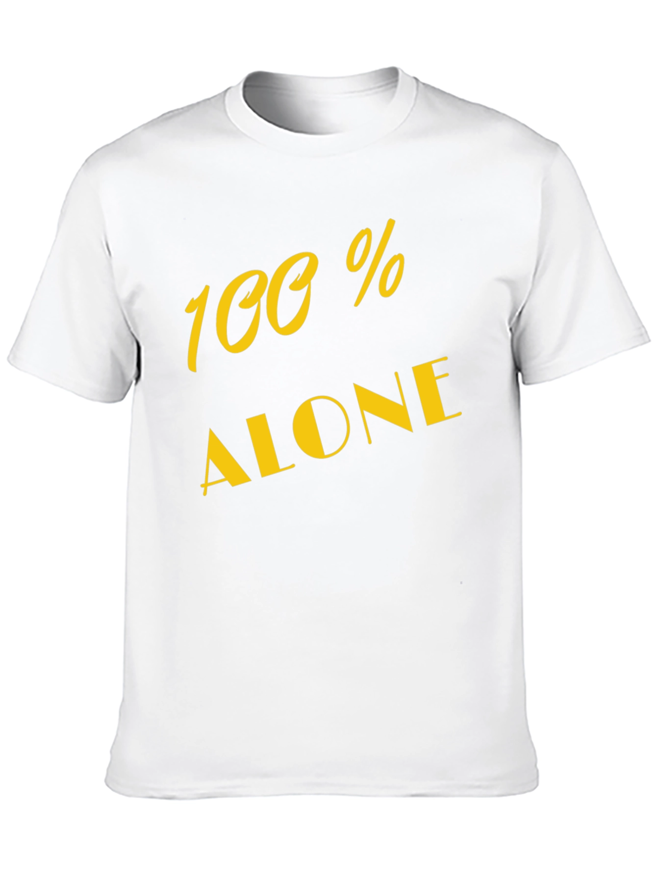 100% Alone Black Graphic Tee
