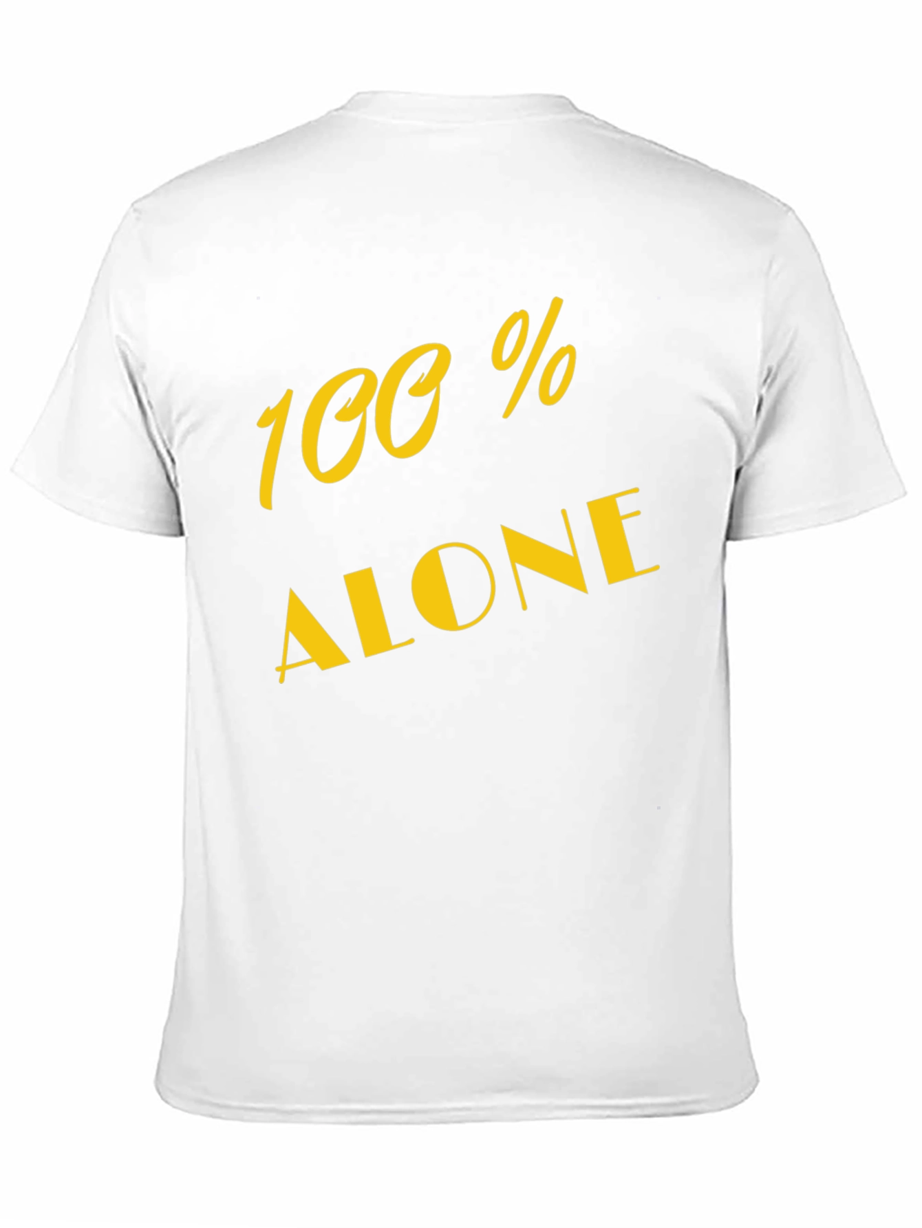 100% Alone Black Graphic Tee
