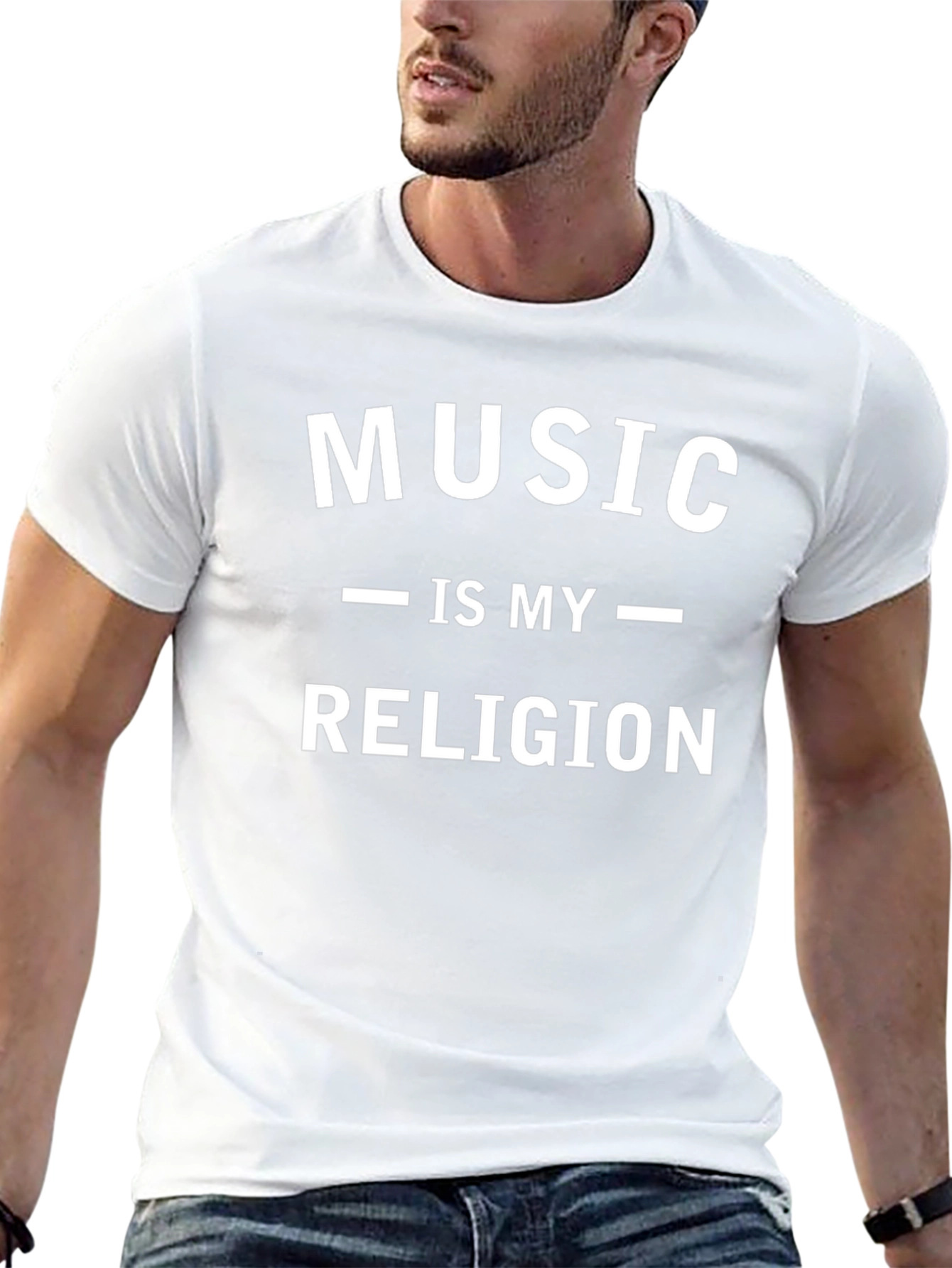 Music is My Religion Black Graphic Tee
