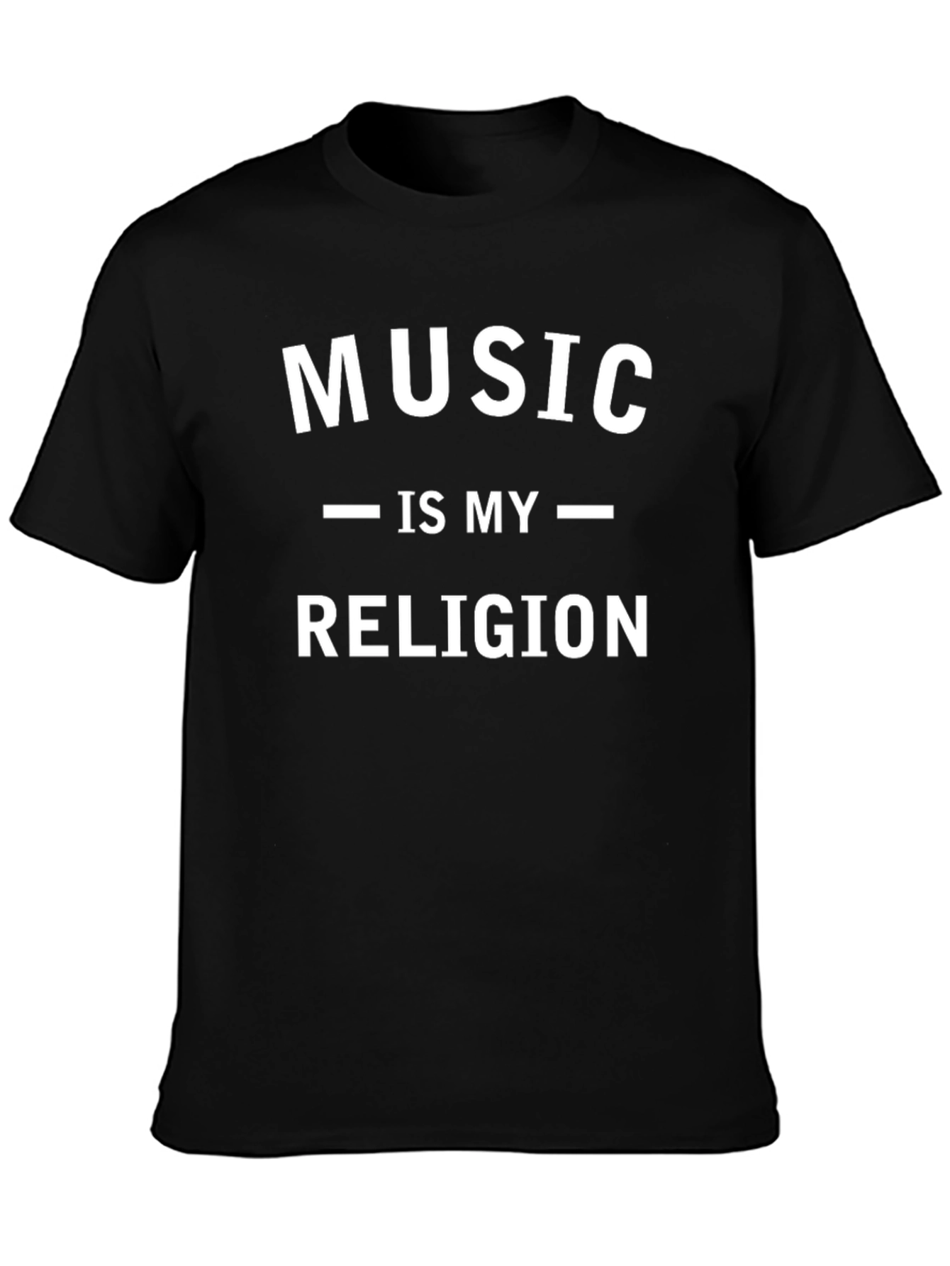 Music is My Religion Black Graphic Tee