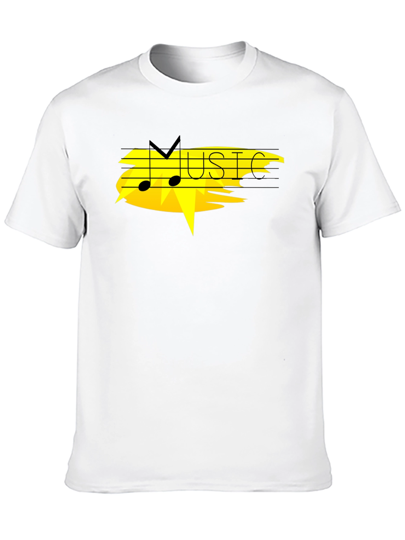 Music Graphic Black T-Shirt - Modern Style