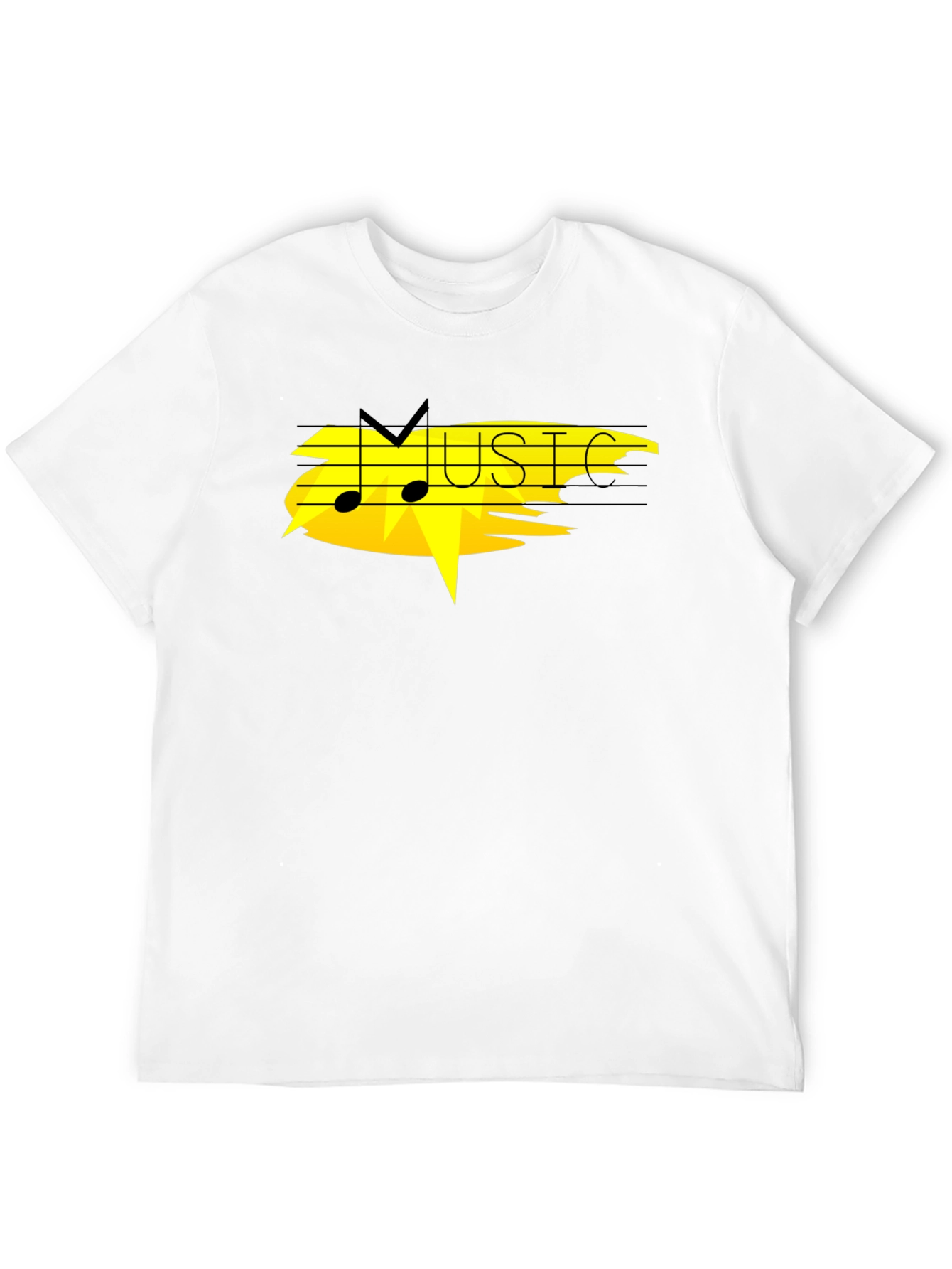 Music Graphic Black T-Shirt - Modern Style