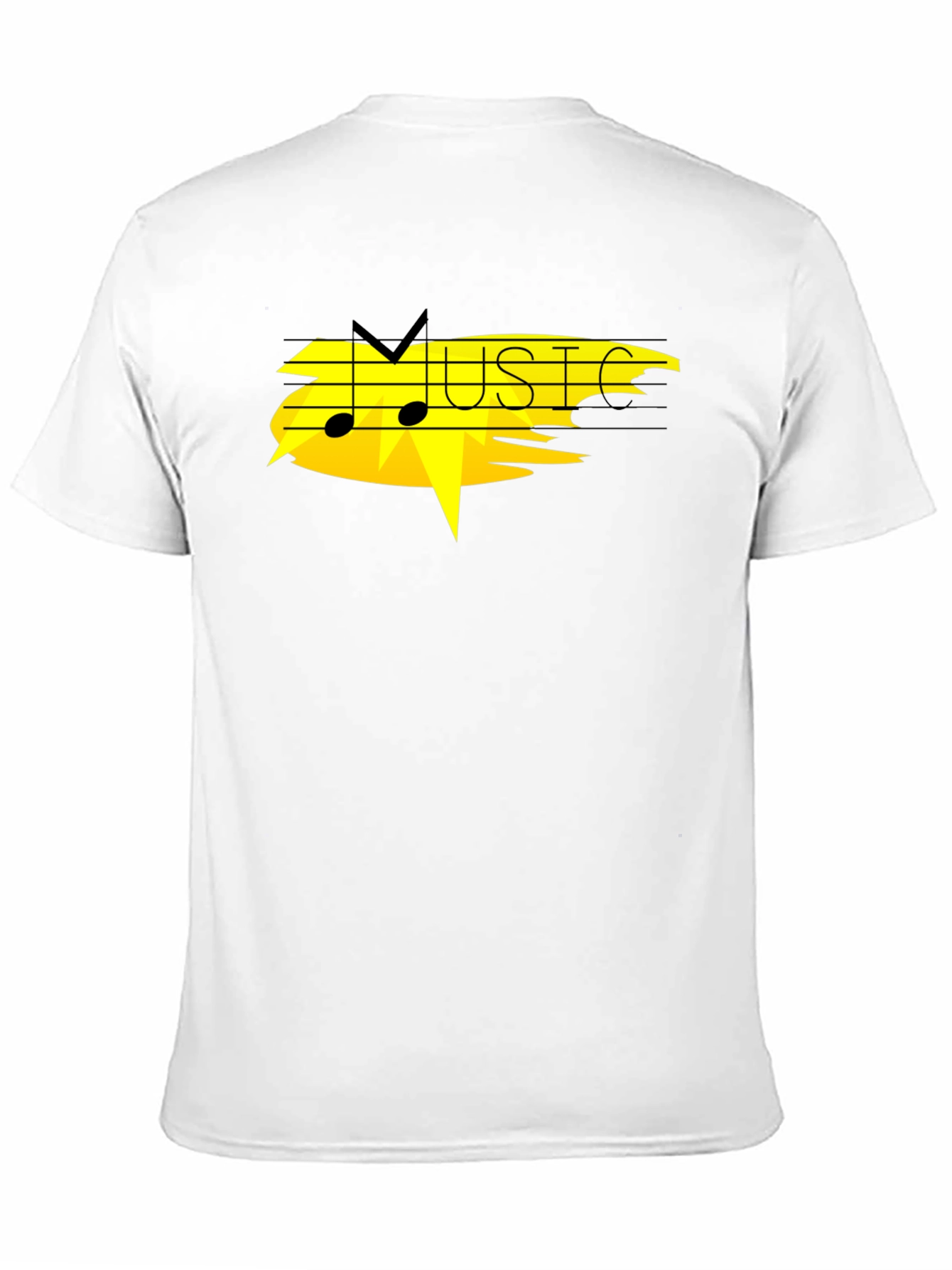 Music Graphic Black T-Shirt - Modern Style