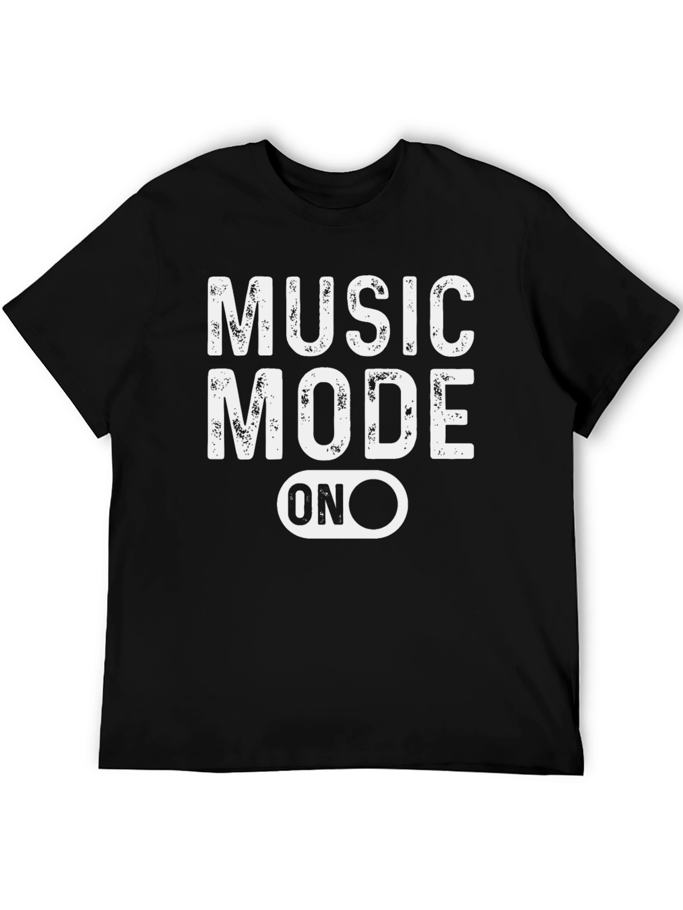 Music Mode ON Graphic Tee - Black