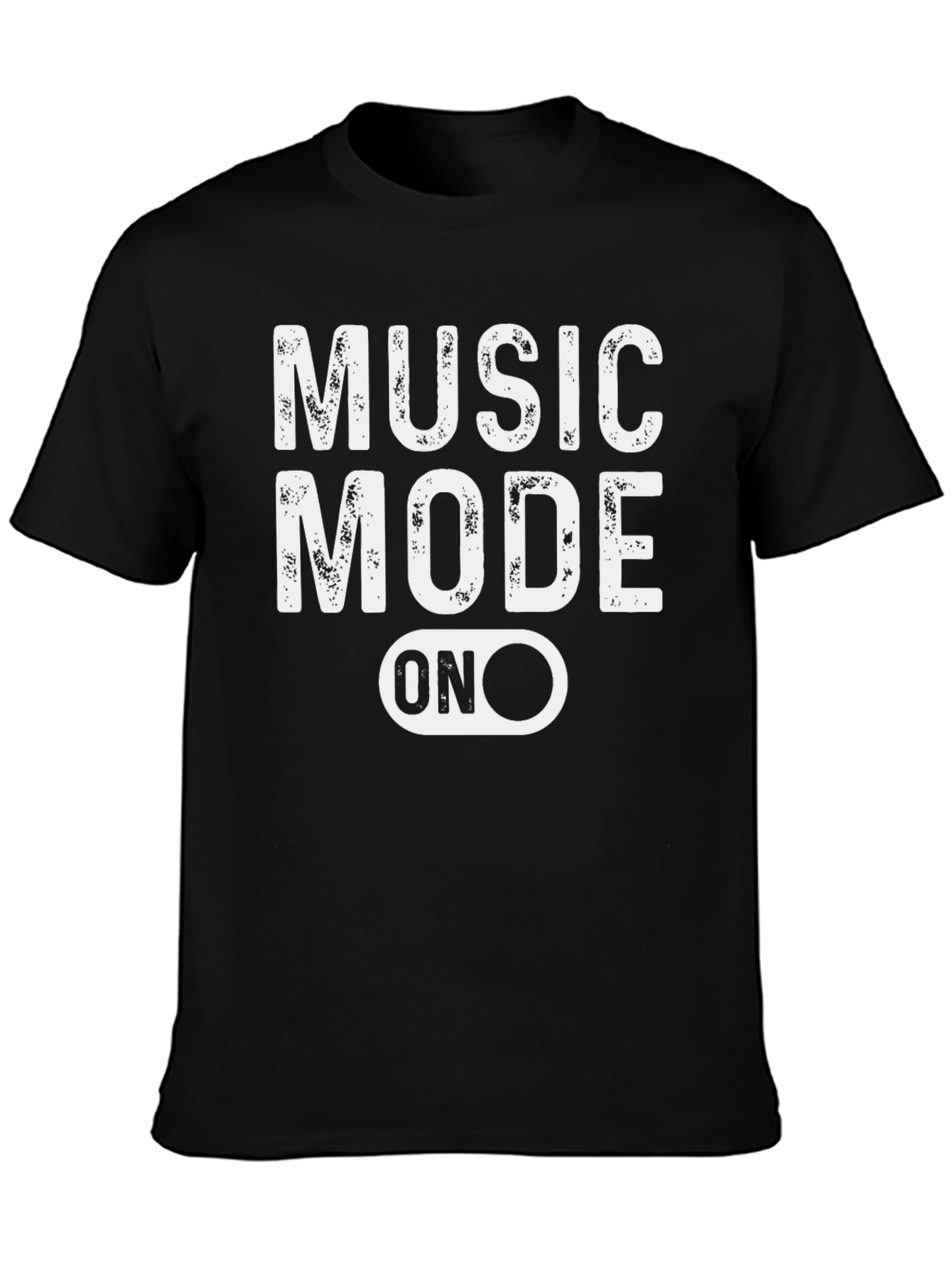 Music Mode ON Graphic Tee - Black