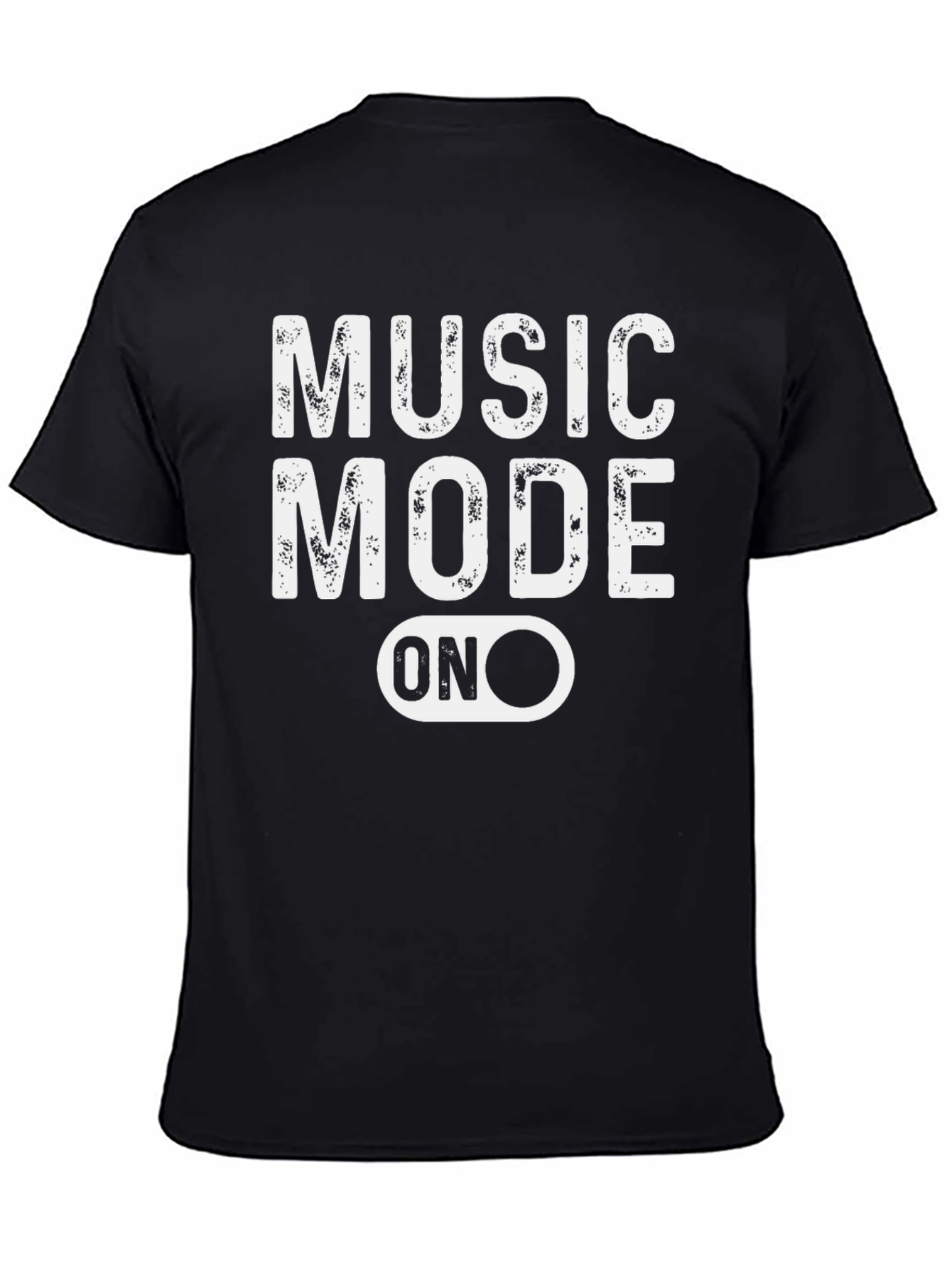 Music Mode ON Graphic Tee - Black