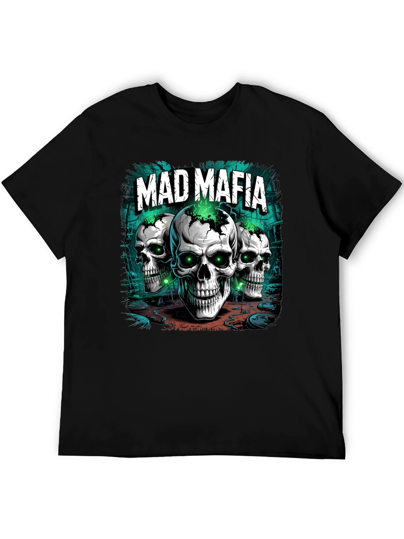 Mad Mafia Skull T-Shirt - Graphic Tee