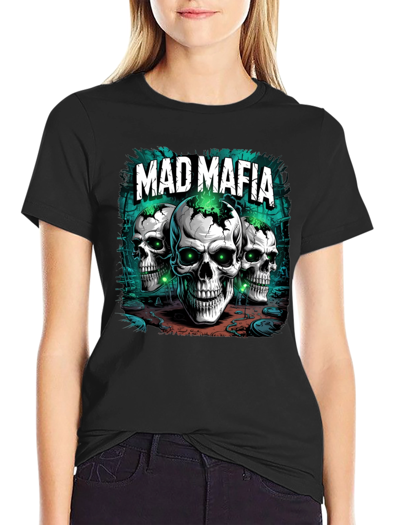 Mad Mafia Skull T-Shirt - Graphic Tee