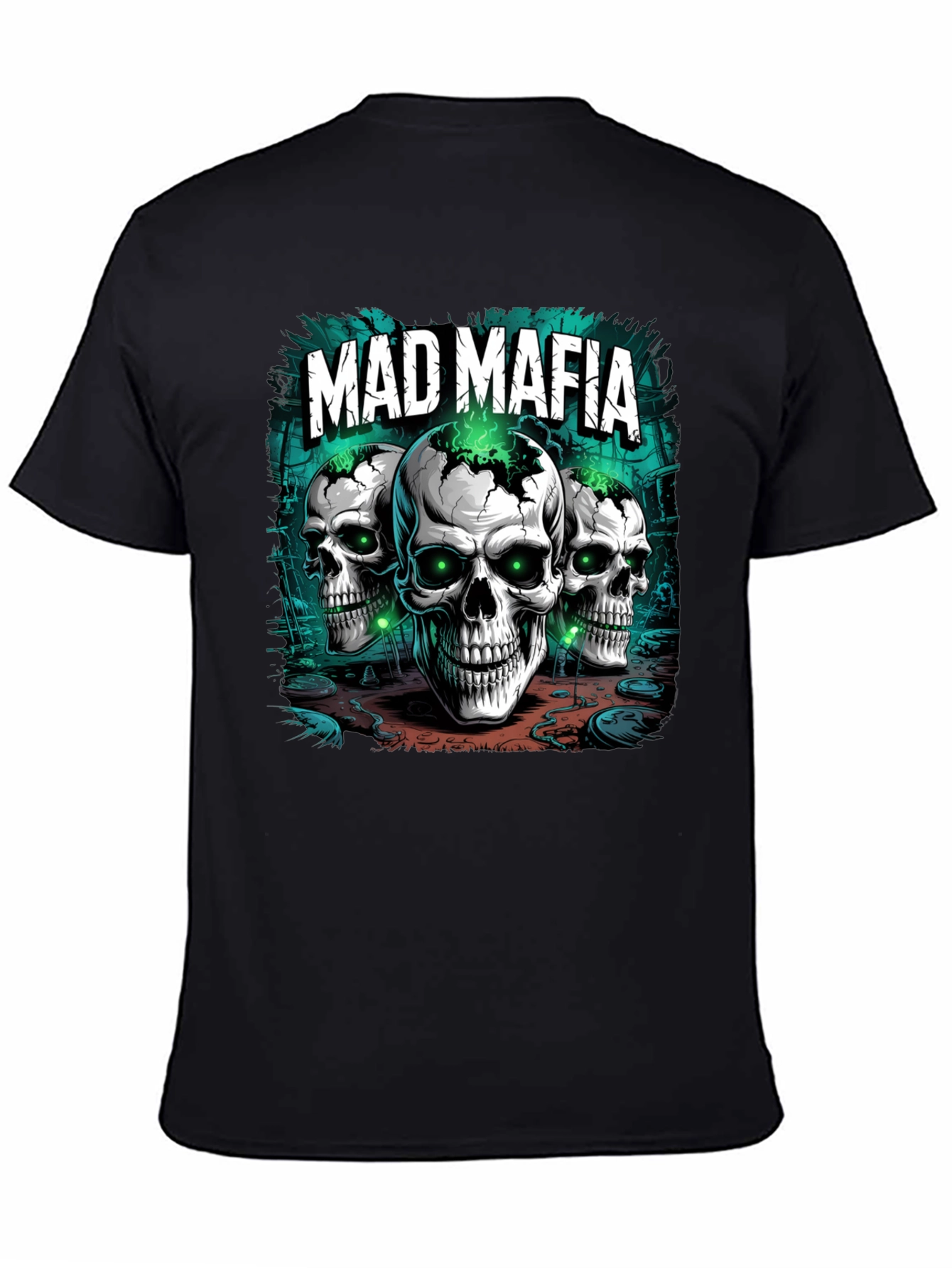 Mad Mafia Skull T-Shirt - Graphic Tee