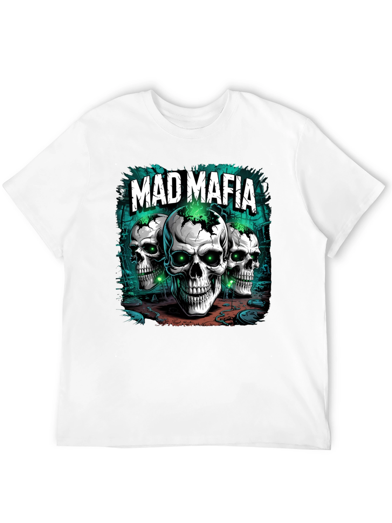 Mad Mafia Skull T-Shirt - Graphic Tee