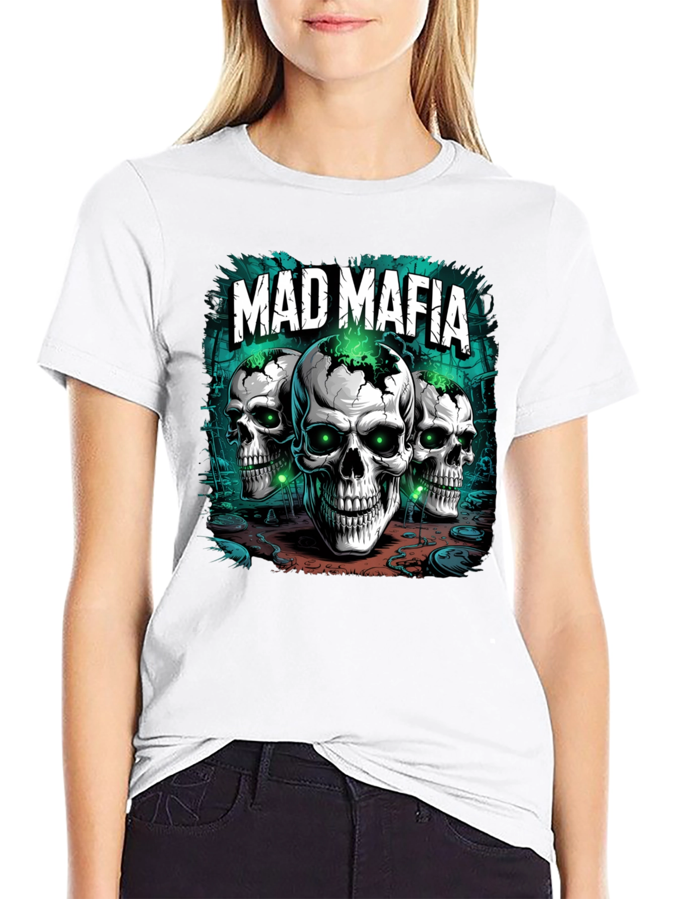 Mad Mafia Skull T-Shirt - Graphic Tee
