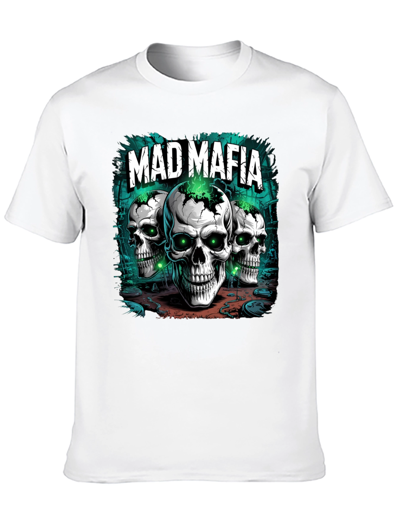 Mad Mafia Skull T-Shirt - Graphic Tee