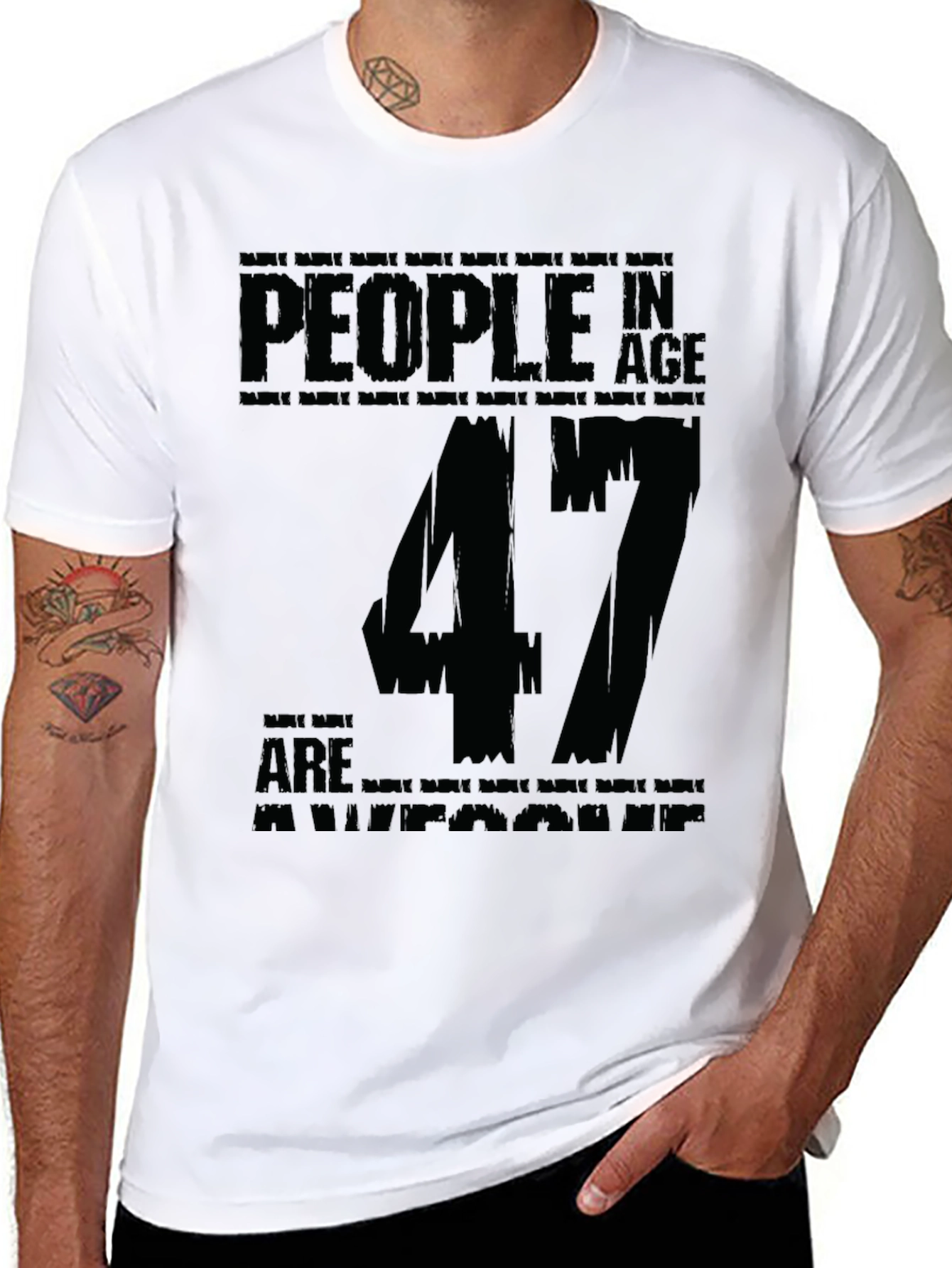 47th Birthday Awesome People Graphic Tee