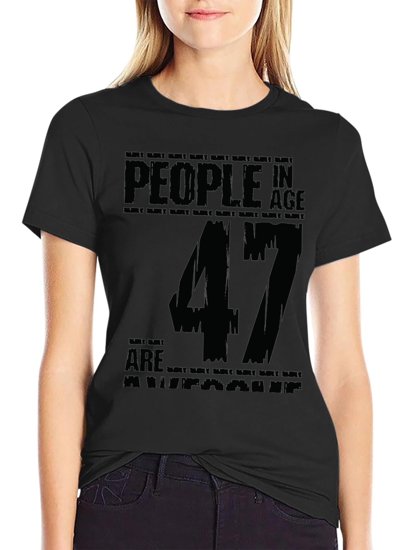 47th Birthday Awesome People Graphic Tee