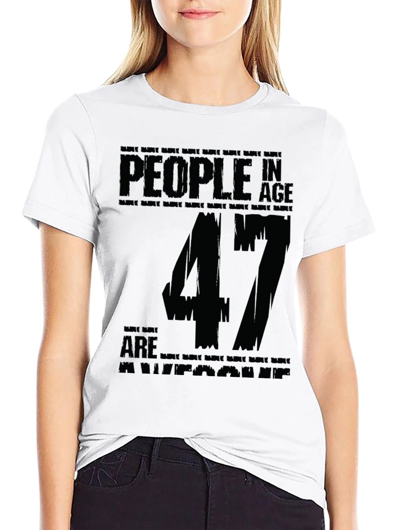 47th Birthday Awesome People Graphic Tee
