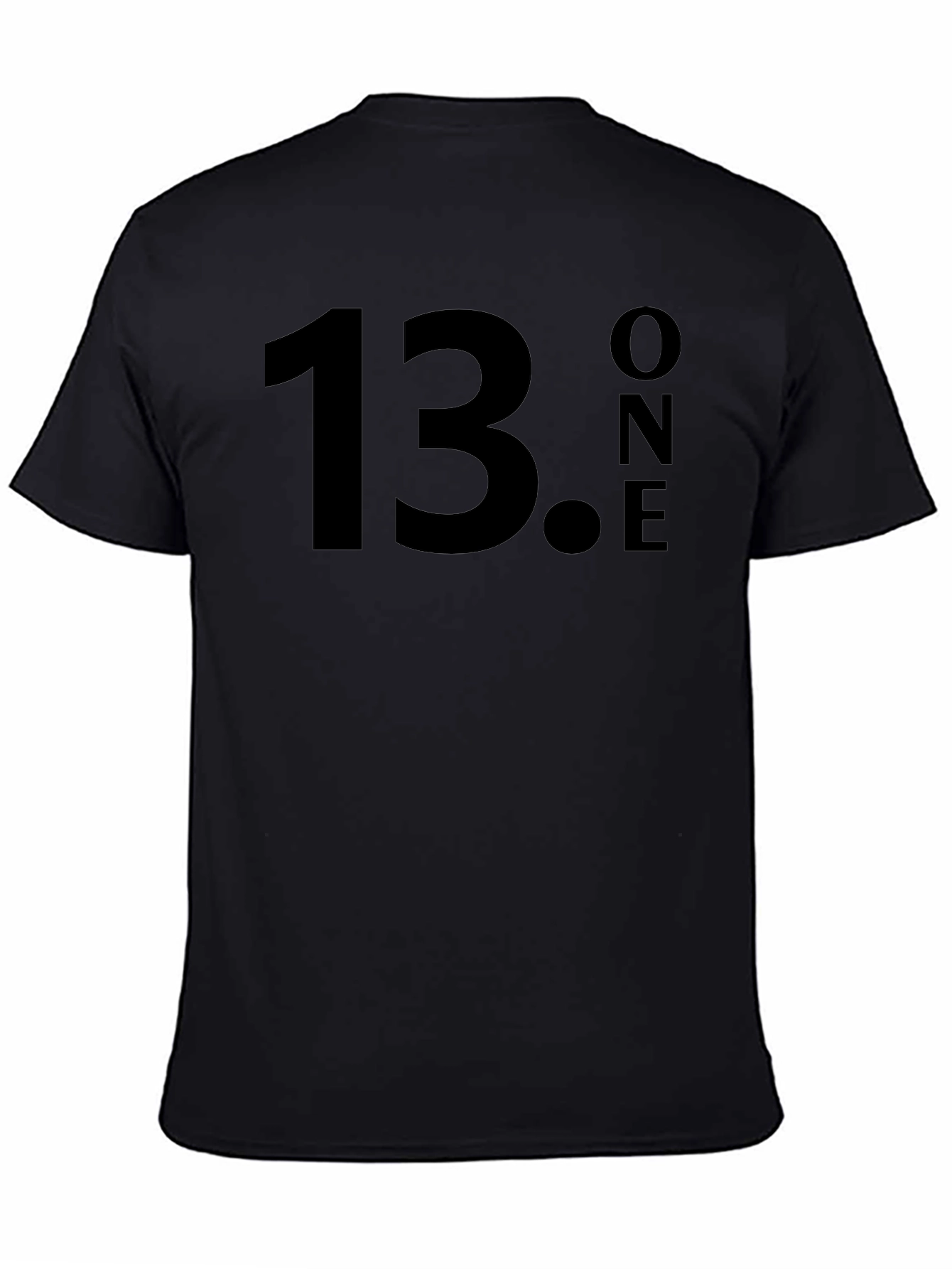 13.ONE Graphic T-Shirt - Black Crew Neck Tee